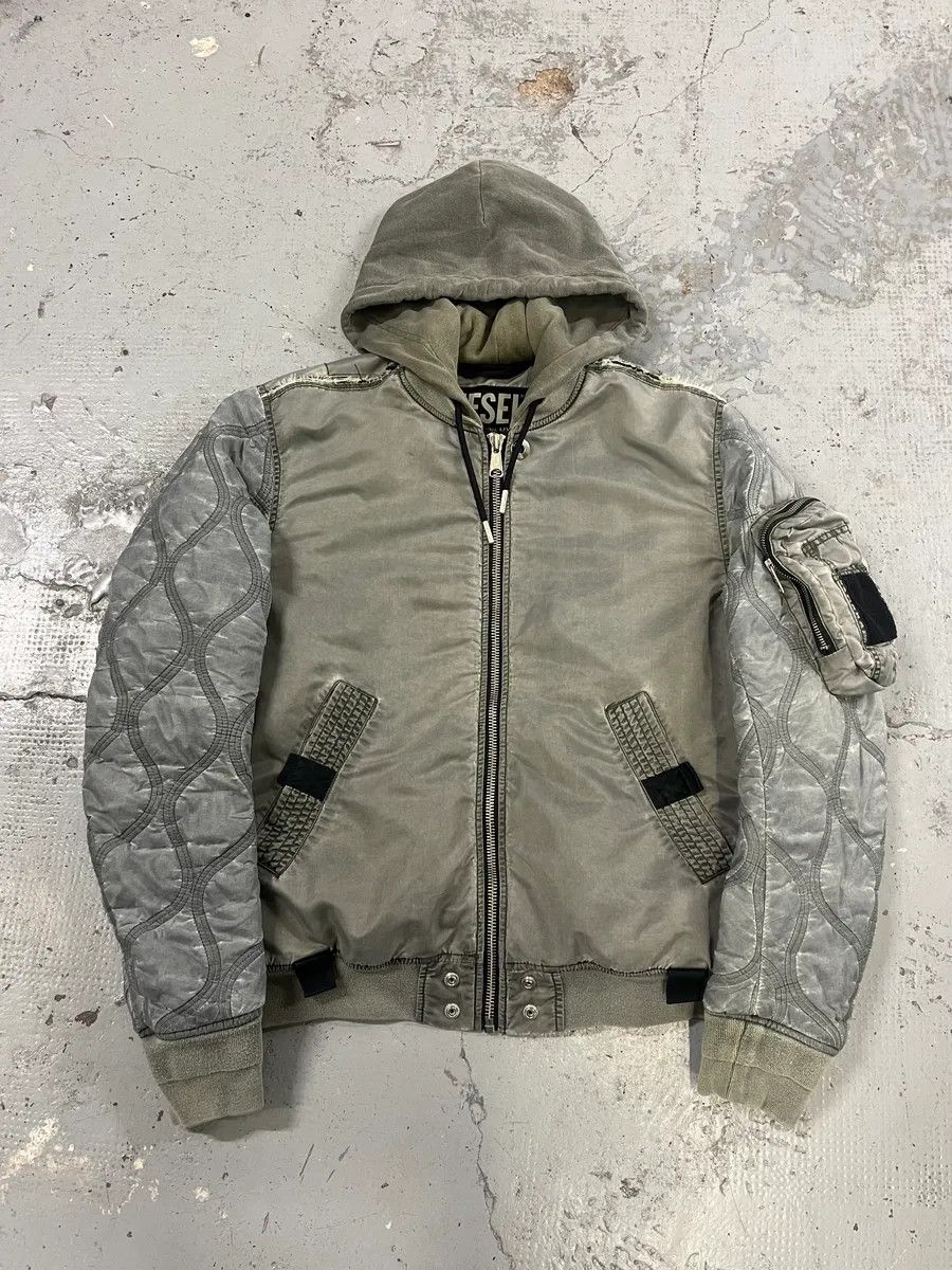 Diesel Diesel Astro Cargo Grey Bomber Jacket Size US M / EU 48-50 / 2 - 1 Thumbnail