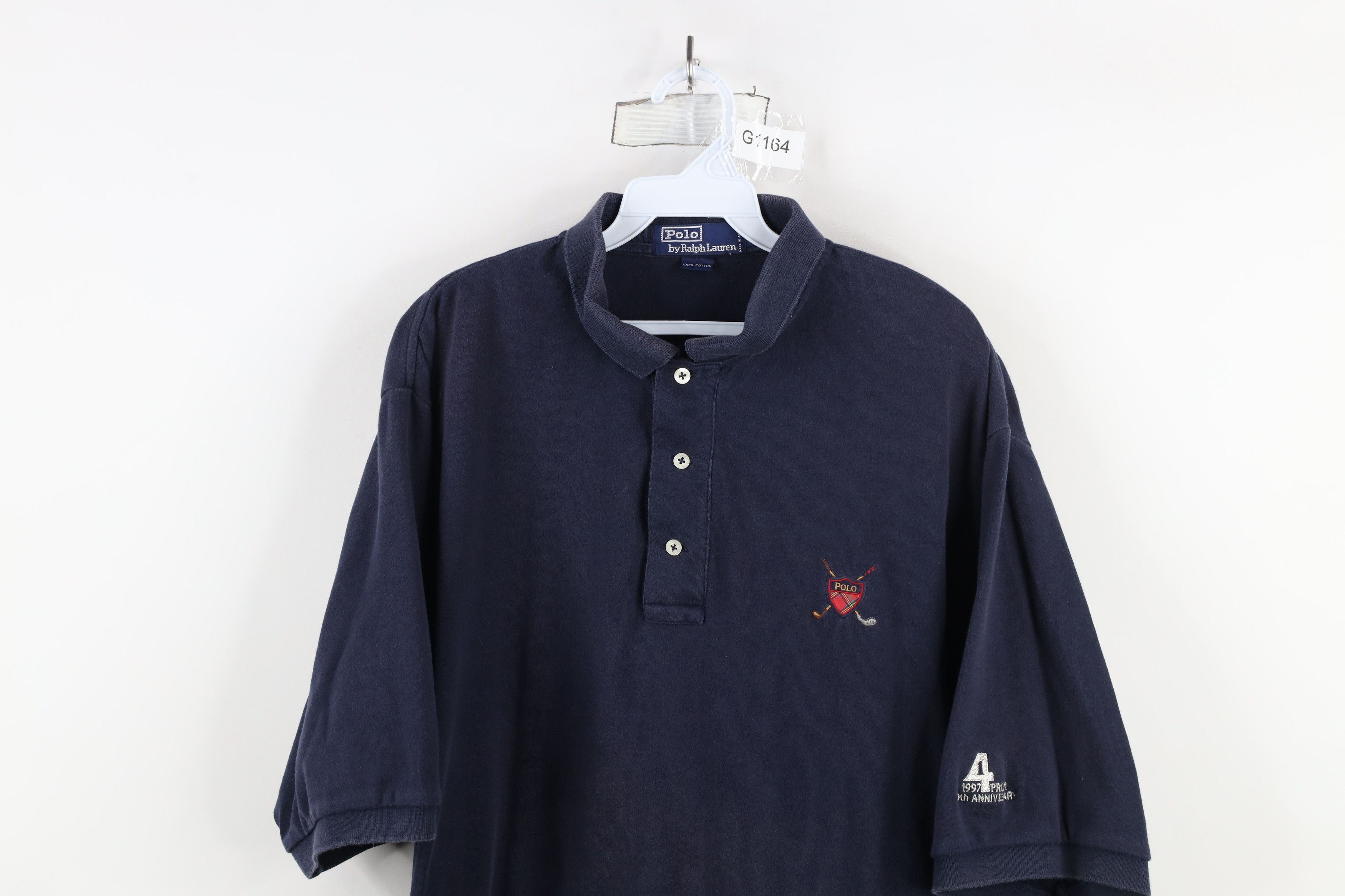 Ralph Lauren Vintage 90s Ralph Lauren 30th Anniversary Crest Polo Shirt Size US XL / EU 56 / 4 - 2 Thumbnail