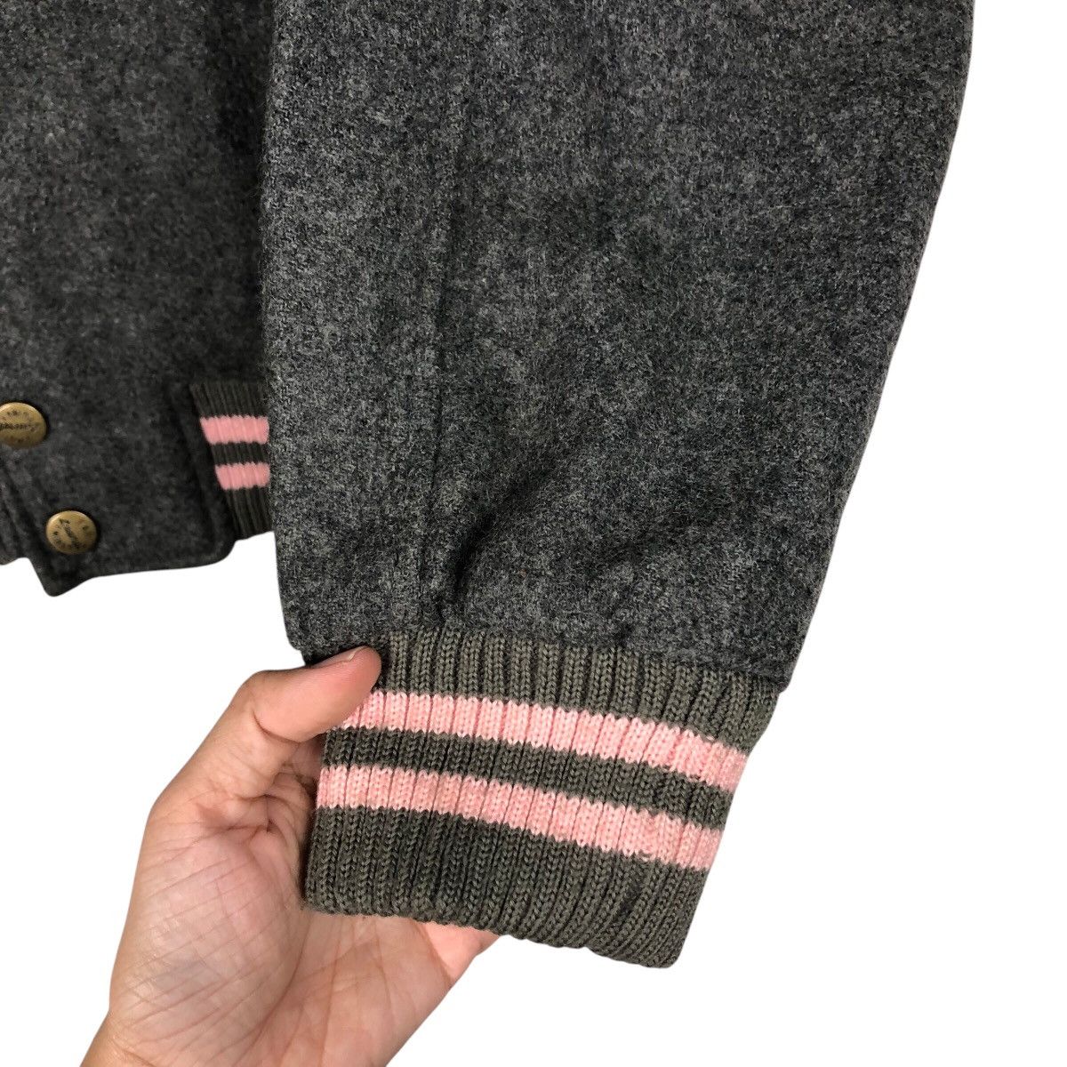 Japanese Brand 📌Vintage Varsity Bomber Jacket Wool Flandre Issey Miyake Size US M / EU 48-50 / 2 - 16 Thumbnail