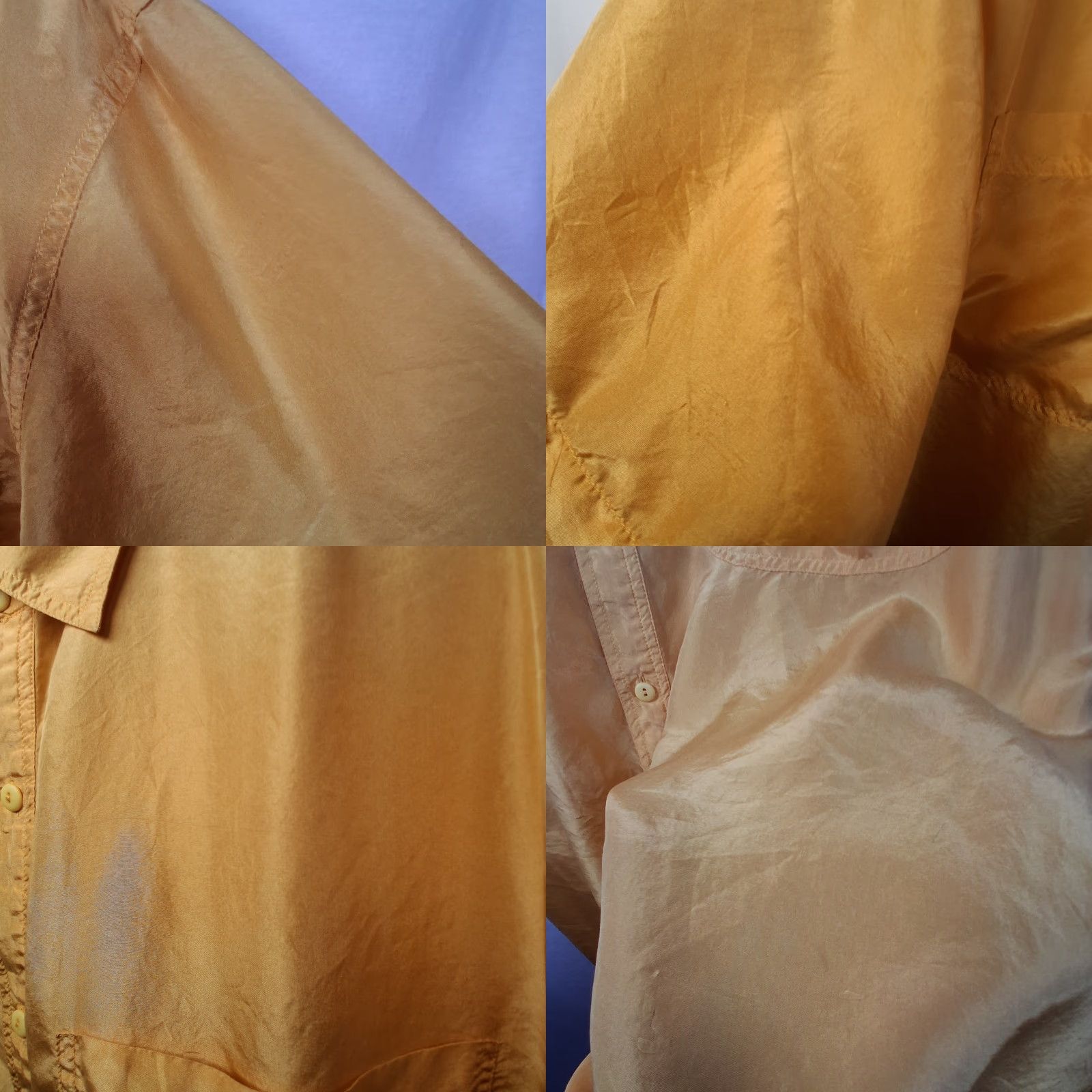 Vintage VINTAGE 1990s Reputation Silk Blouse Women L Yellow Short Sleeve READ Time: Casual Button Collared Silk Relaxed Regular Women Blouse Vintage 1990s Size L / US 10 / IT 46 - 8 Thumbnail