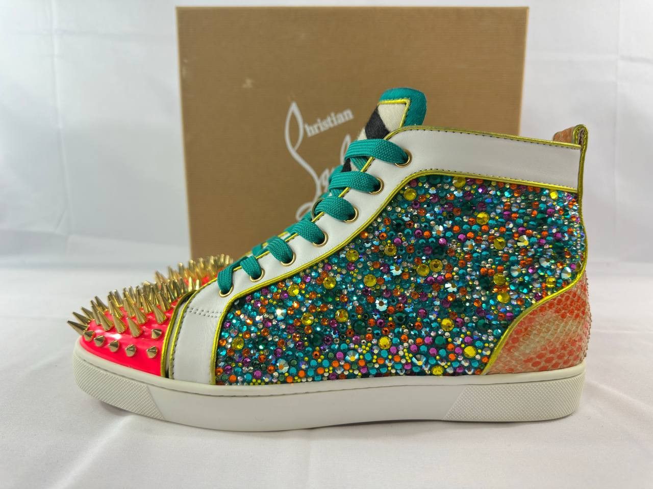 Christian Louboutin Christian Louboutin No Limit Spikes Flat Python Fresh Strass Size US 11 / EU 44 - 7 Thumbnail