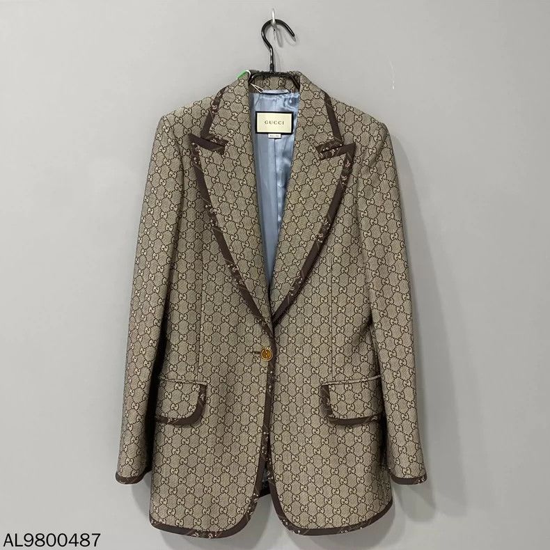Gucci Gucci Heavy industry old flower full print suit jacket 2501 Size US XXS / EU 40 - 1 Thumbnail