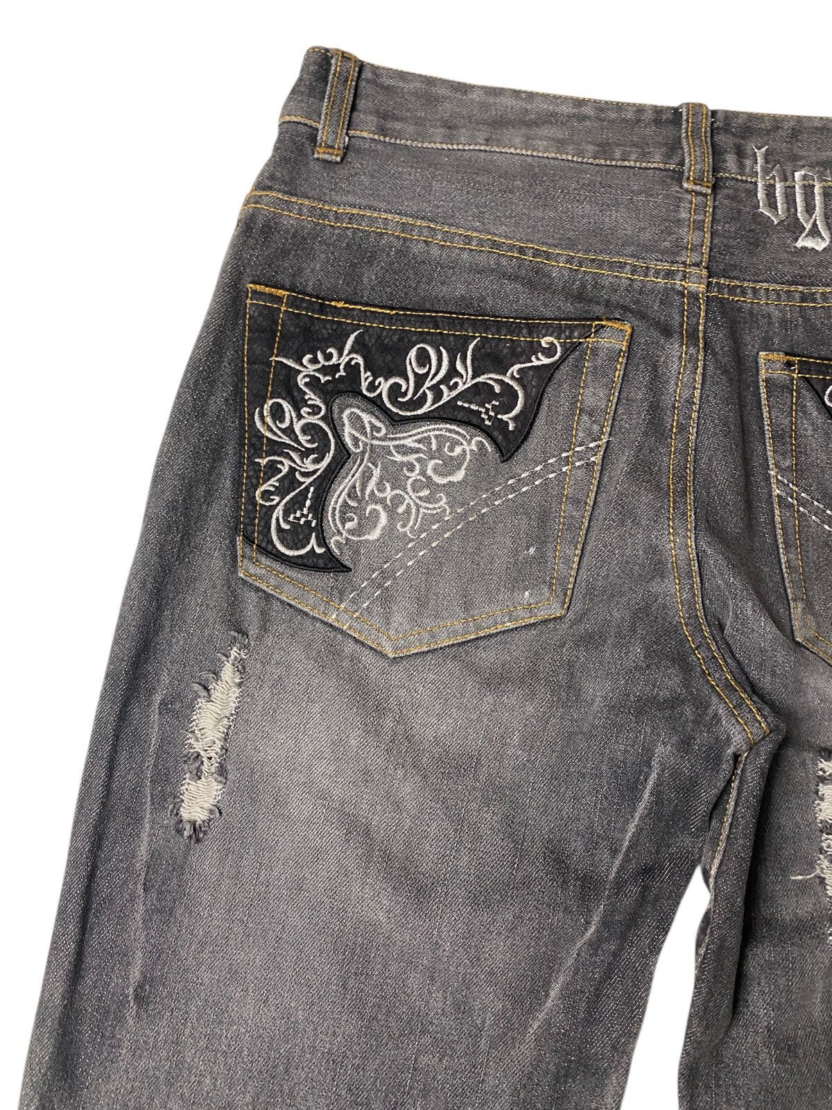 If Six Was Nine Bernings Sho Clawmark Tribal Flared Jeans Size US 28 / EU 44 - 4 Thumbnail