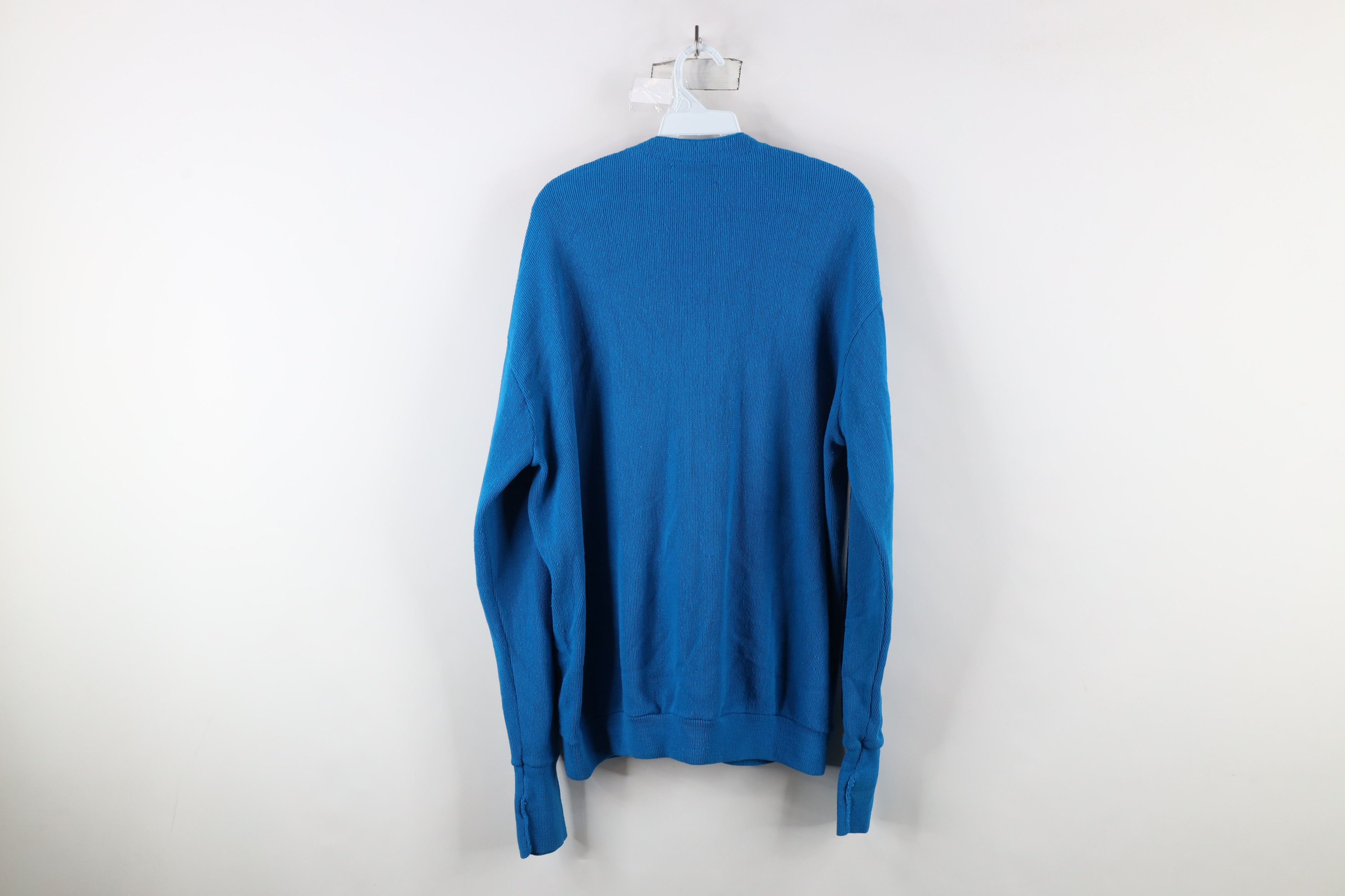 Vintage Vintage 60s 70s Streetwear Knit Cardigan Sweater Blue USA Size US XXL / EU 58 / 5 - 9 Thumbnail