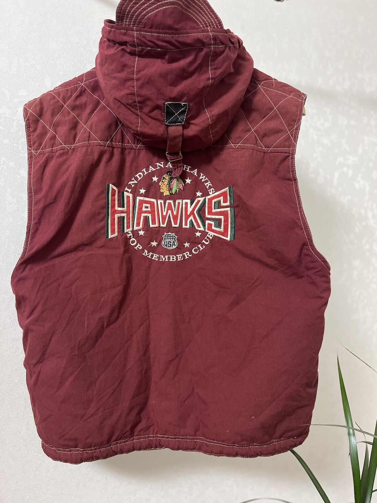 Japanese Brand × Vintage Indiana Hawks Top Member Club Vintage y2k USA Style Vest Size US M / EU 48-50 / 2 - 2 Thumbnail
