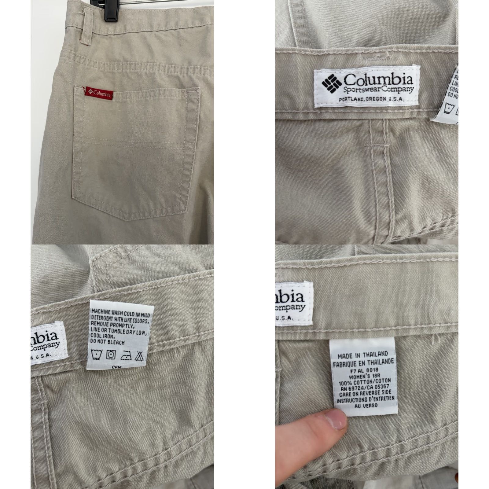 Vintage VINTAGE Columbia Hiking Pants Womens Beige Khaki 18 Regular Chino Outdoors Womens Size 40" / US 18 - 8 Thumbnail