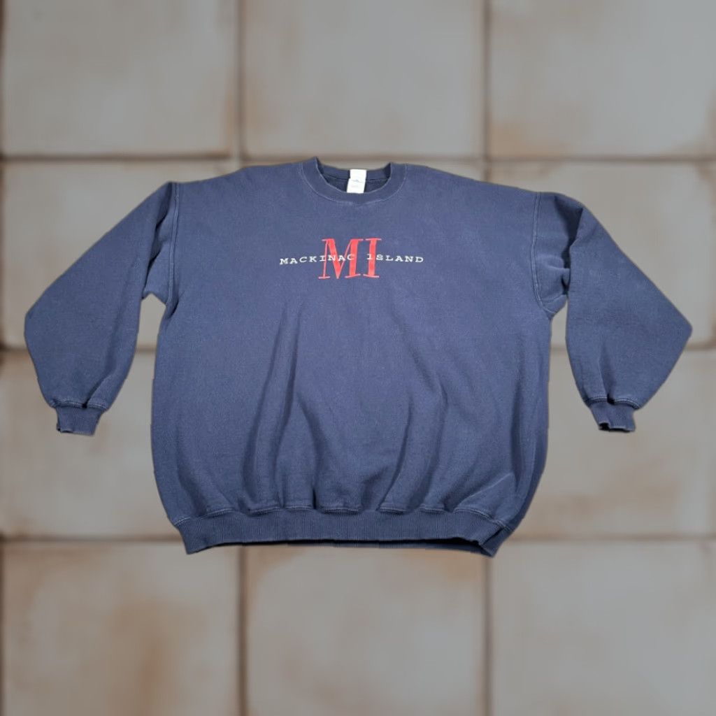 Gildan VINTAGE Mackinac Island Sweater Adult 2XL XXL Blue Sweatshirt Michigan Y2K Shirt Mens Clothing Sweatshirt? Size US XXL / EU 58 / 5 - 1 Thumbnail