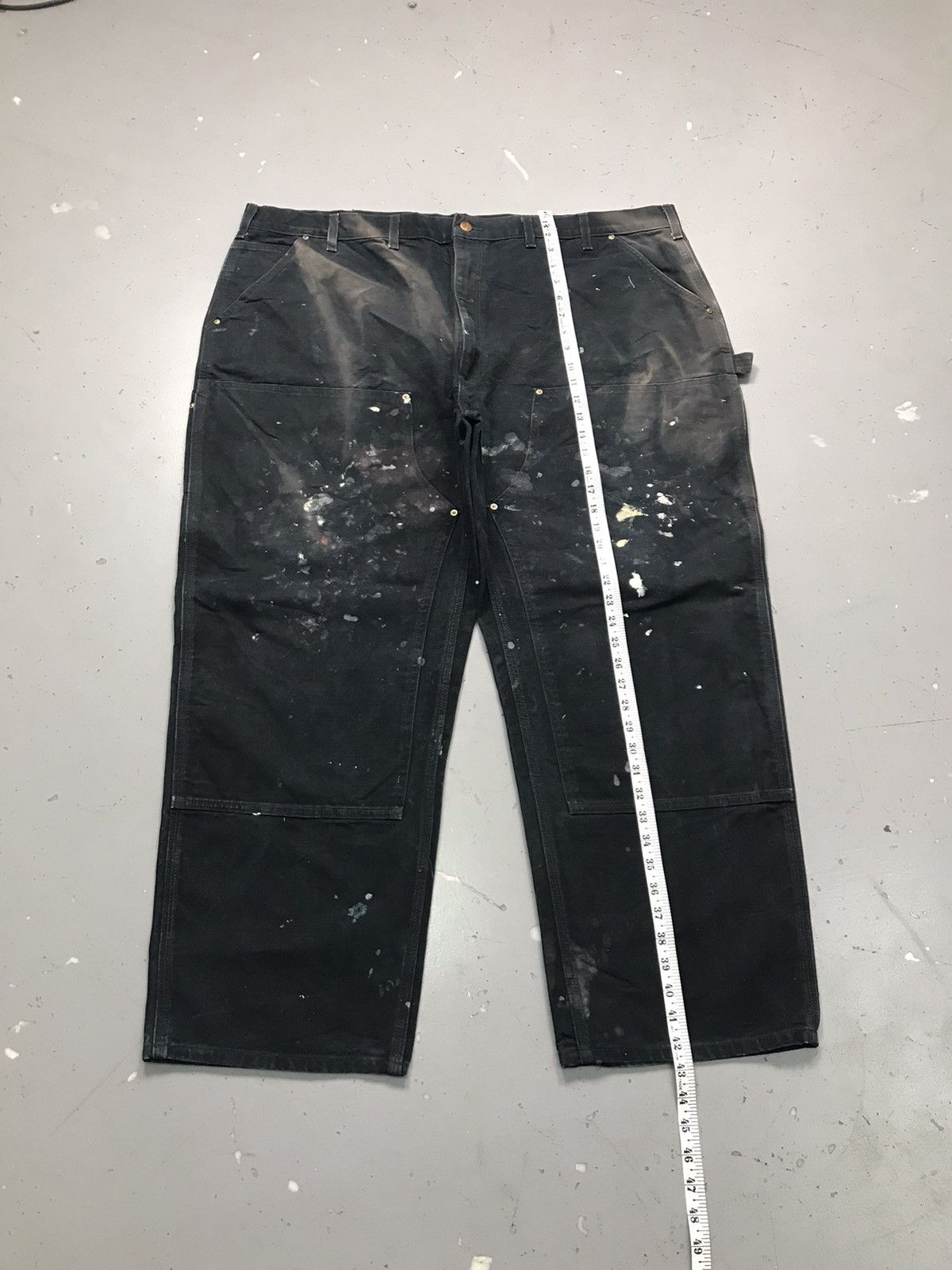 Carhartt Vintage Carhartt B01BLK double knee painted dusty denim48x29 Size US 44 / EU 60 - 5 Thumbnail