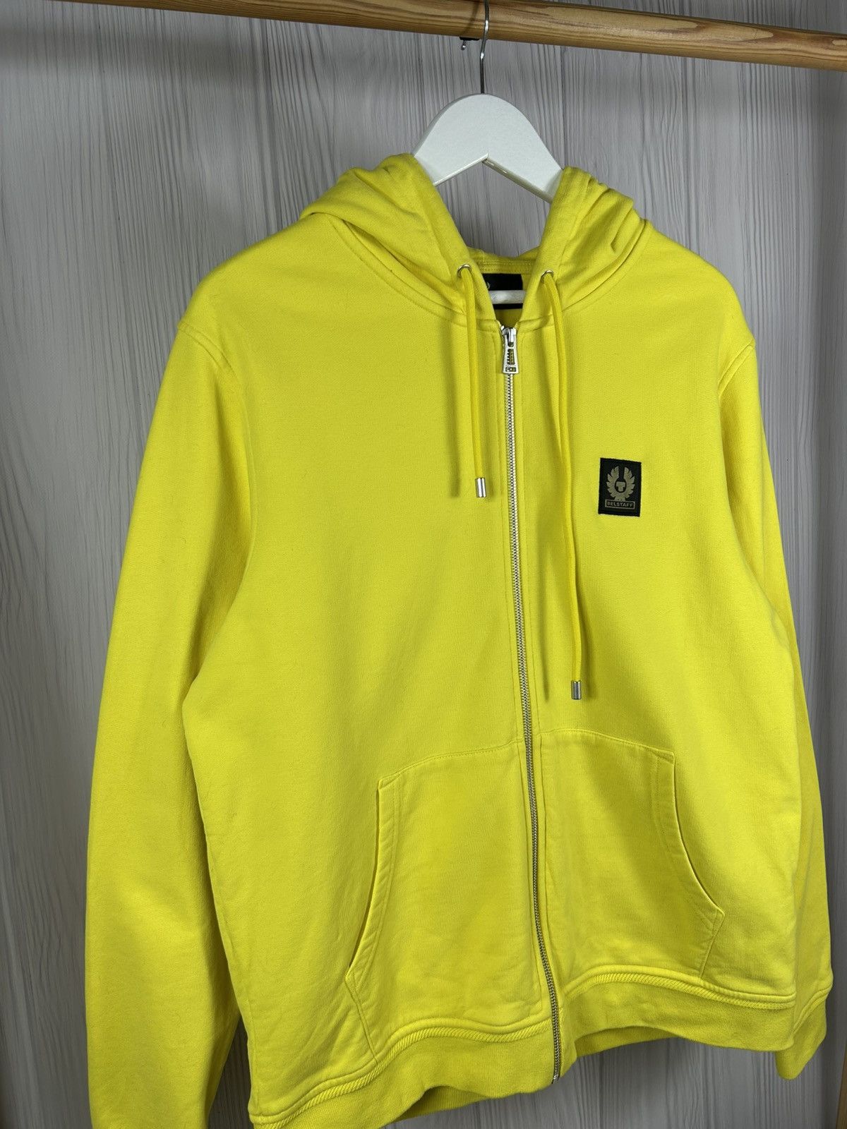 Belstaff Belstaff England Yellow Zip Hoodie Size XL 100% Cotton Size US XL / EU 56 / 4 - 2 Thumbnail