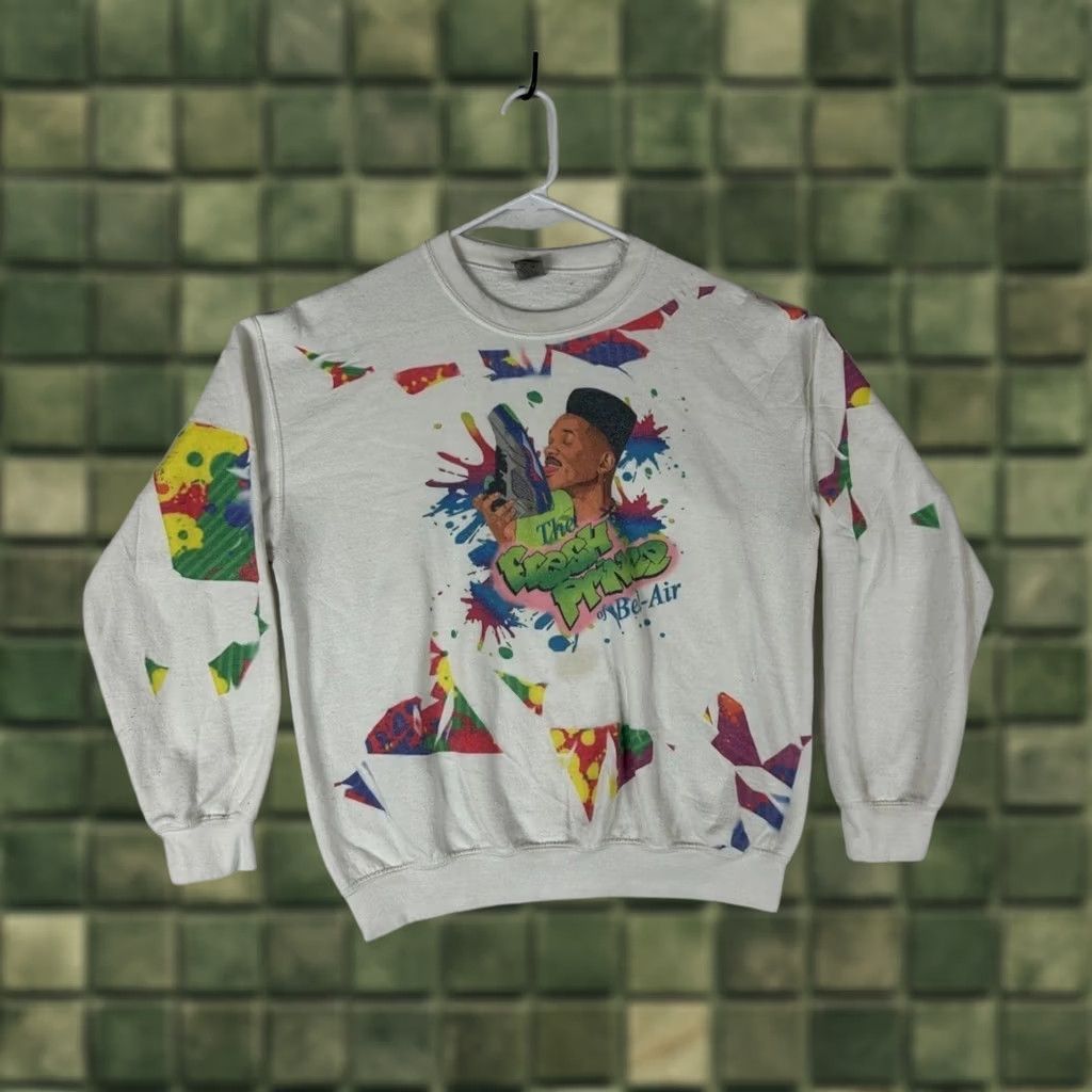Gildan VINTAGE Gildan Sweatshirt Men’s M White 90s Fresh Prince of Bel-Air TV Show Shirt? Size US M / EU 48-50 / 2 - 1 Thumbnail