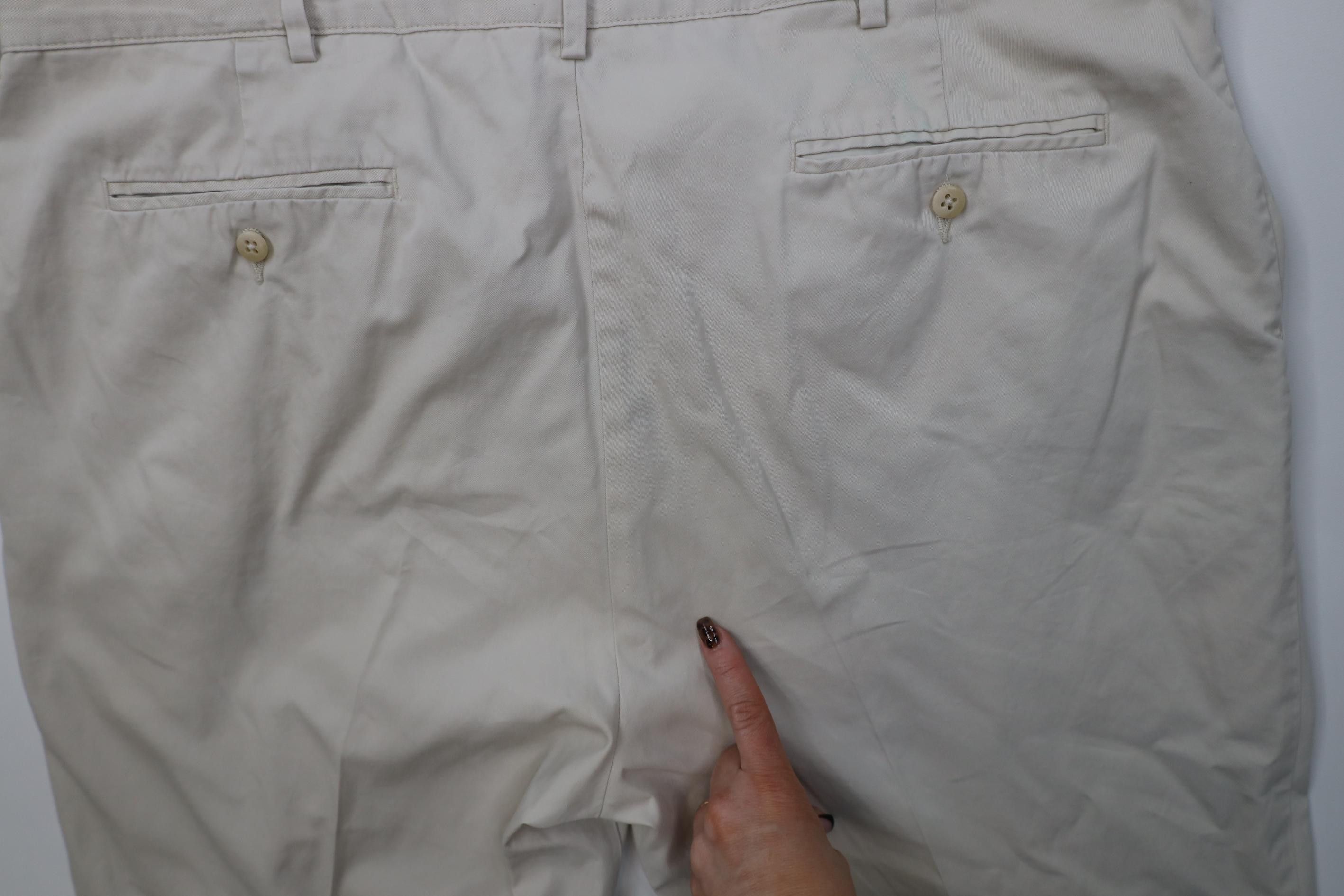 Polo Ralph Lauren Vintage 90s Ralph Lauren Wide Leg Chino Pants Stone Cotton Size US 40 / EU 56 - 16 Thumbnail
