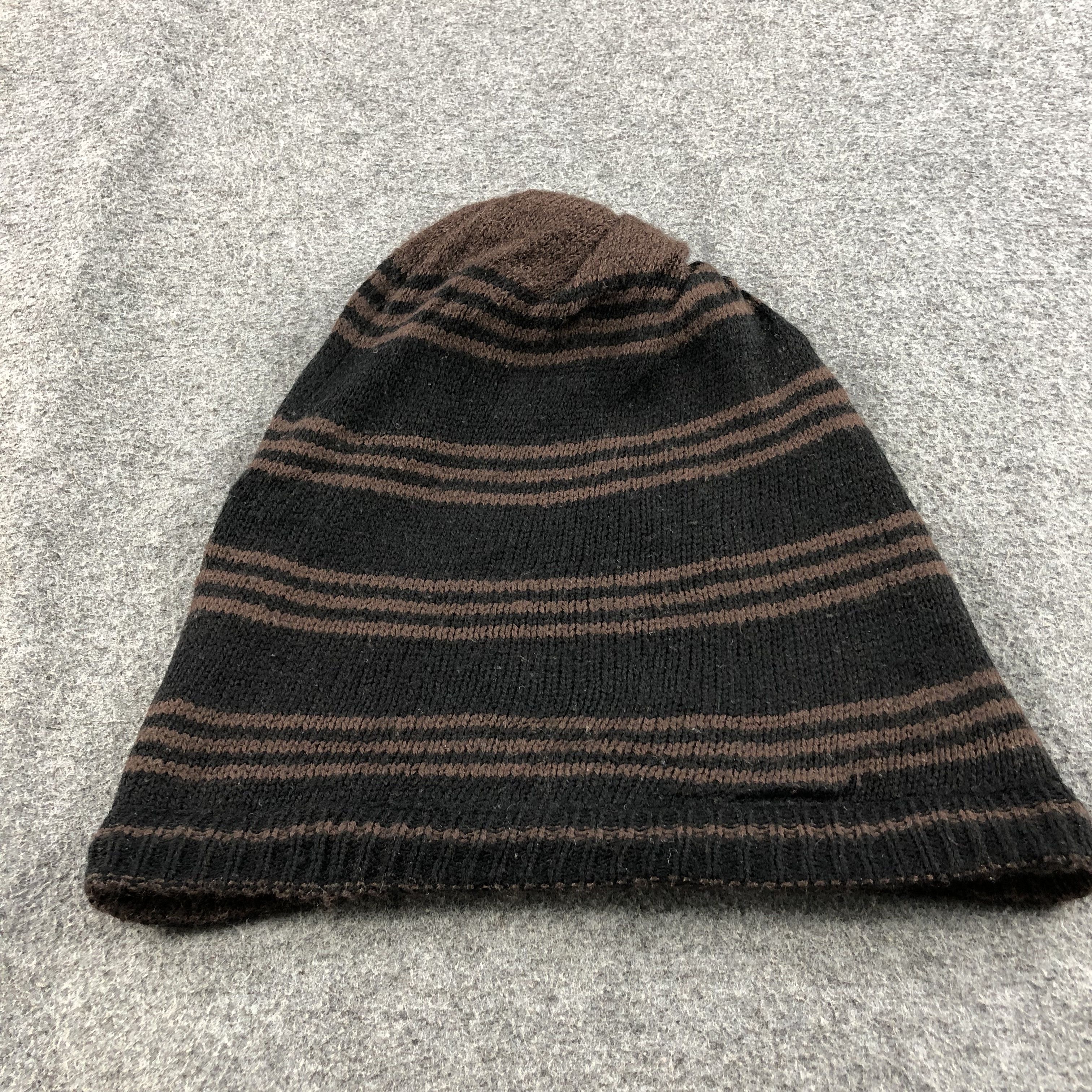 Vintage Unknown Reversible Stripes Beanie Snowcap Snow Hat B360 Size ONE SIZE - 4 Thumbnail