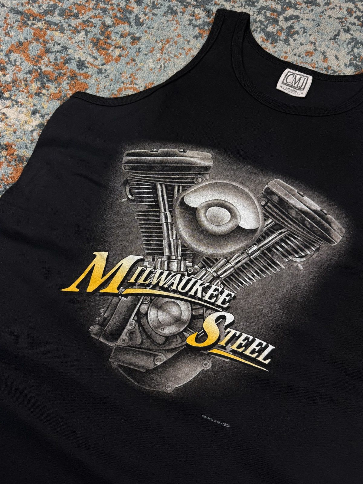 Vintage Vintage 90s Milwaukee steel chopper Harley style tank top Size US L / EU 52-54 / 3 - 5 Thumbnail