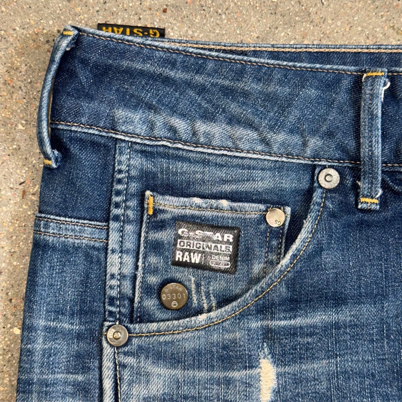 G-Star G-Star RAW Arc Mini Skirt Women’s 29 Distressed Denim Y2K Size 29" - 2 Thumbnail