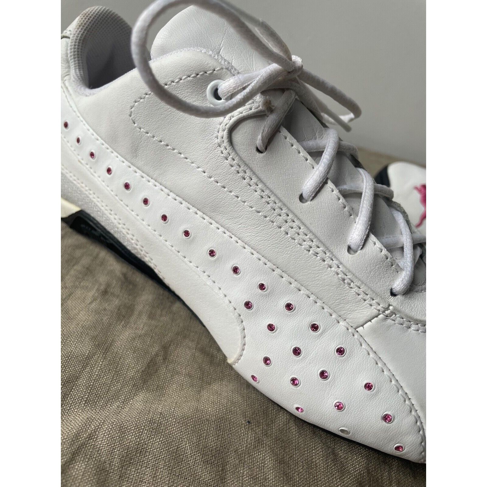 Puma Puma Y2K Vintage Racing Rhinhstones Flat Trainers 8419AC Size US 8.5 / IT 38.5 - 2 Thumbnail