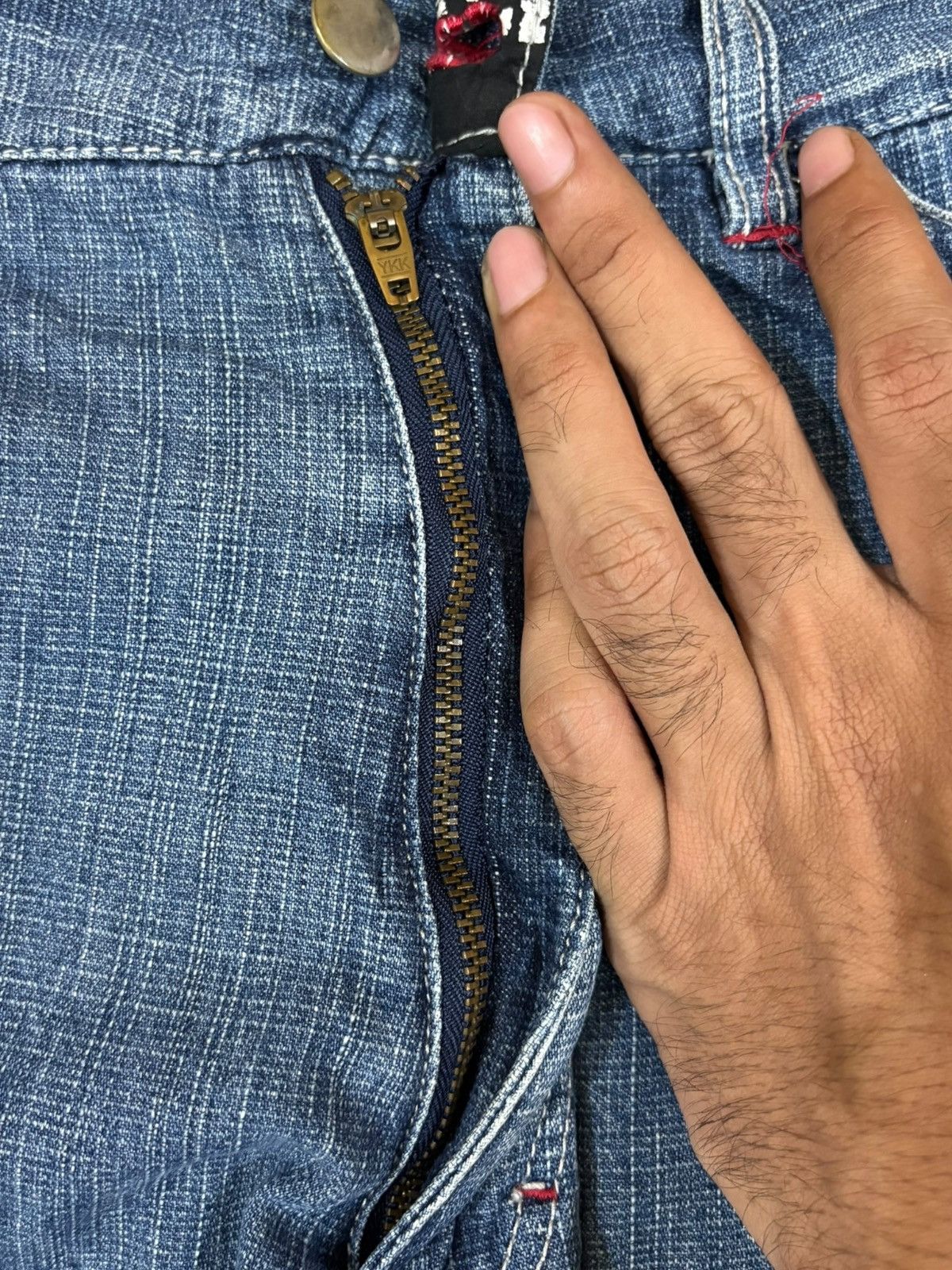 Japanese Brand Vintage Japanese Cargo Faded Wash Distress Baggy Skate Jeans Size US 34 / EU 50 - 3 Thumbnail