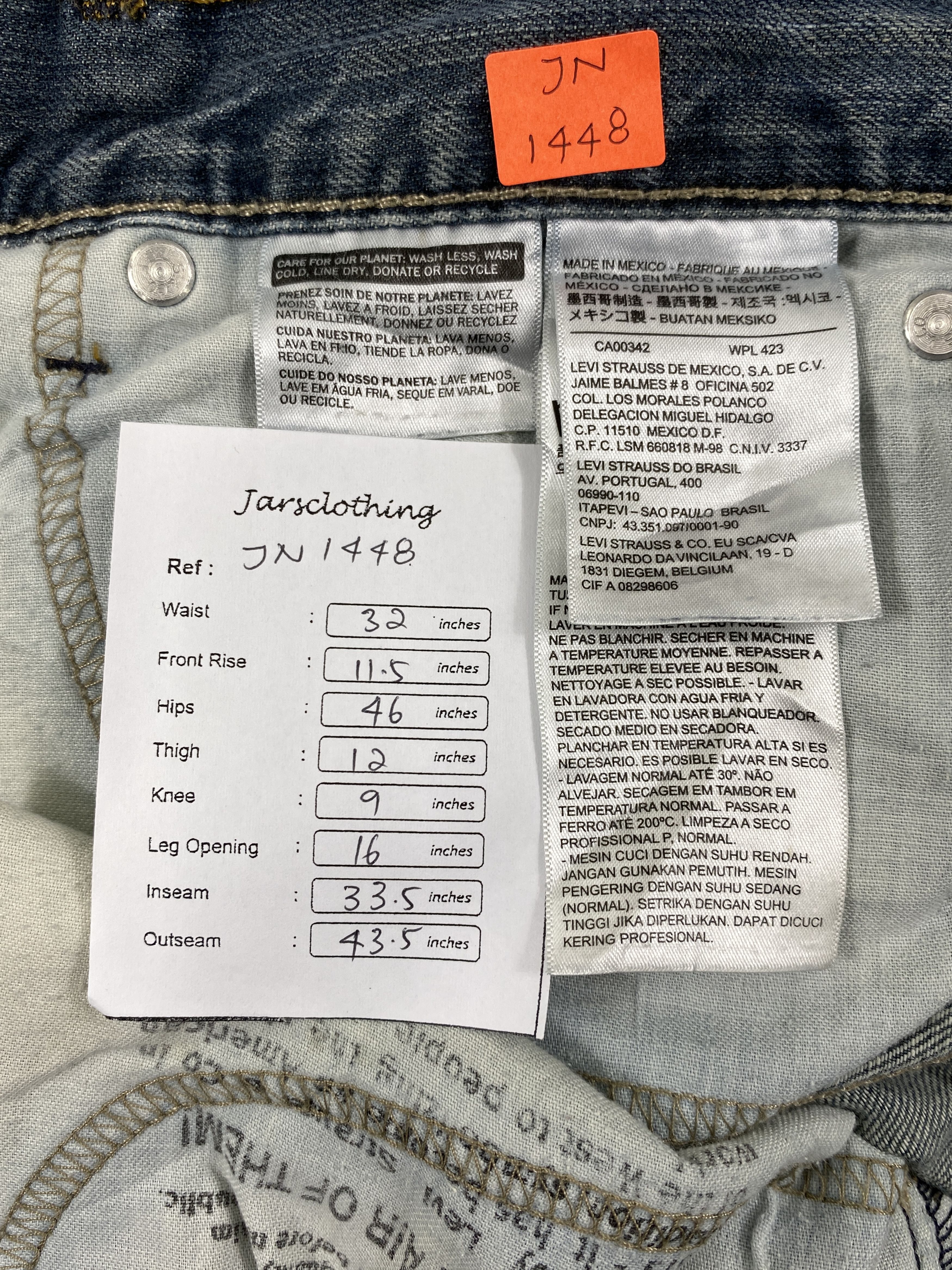 Levi's Faded Blue Vintage Levi's 505 Jeans 32x33.5 Denim JN1448 Size US 32 / EU 48 - 8 Thumbnail