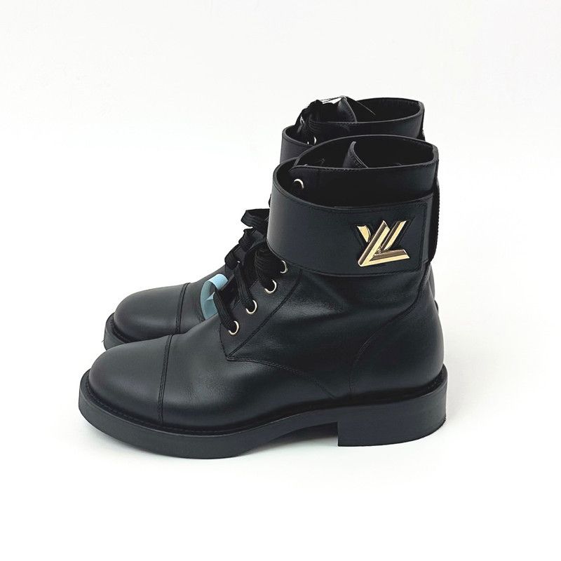 Louis Vuitton Black Lace-up Ankle Boots 0079