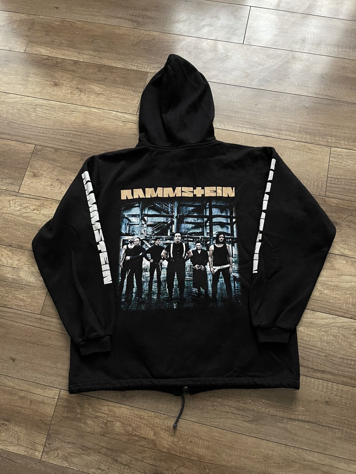 Band Tees Rammstein Zip Hoodie Rock Band Vintage 90s Size US L / EU 52-54 / 3 - 3 Thumbnail