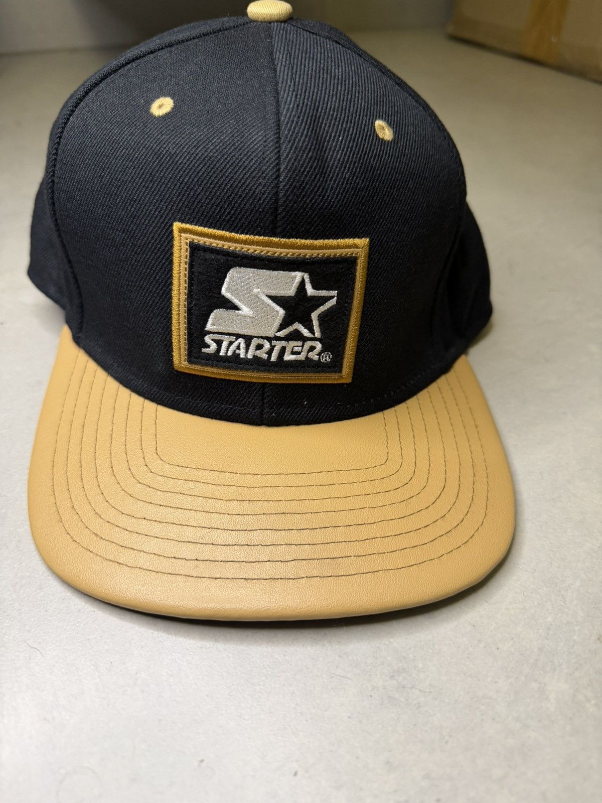 Starter Starter Black/Beige Adjustable Cap Size ONE SIZE - 2 Thumbnail
