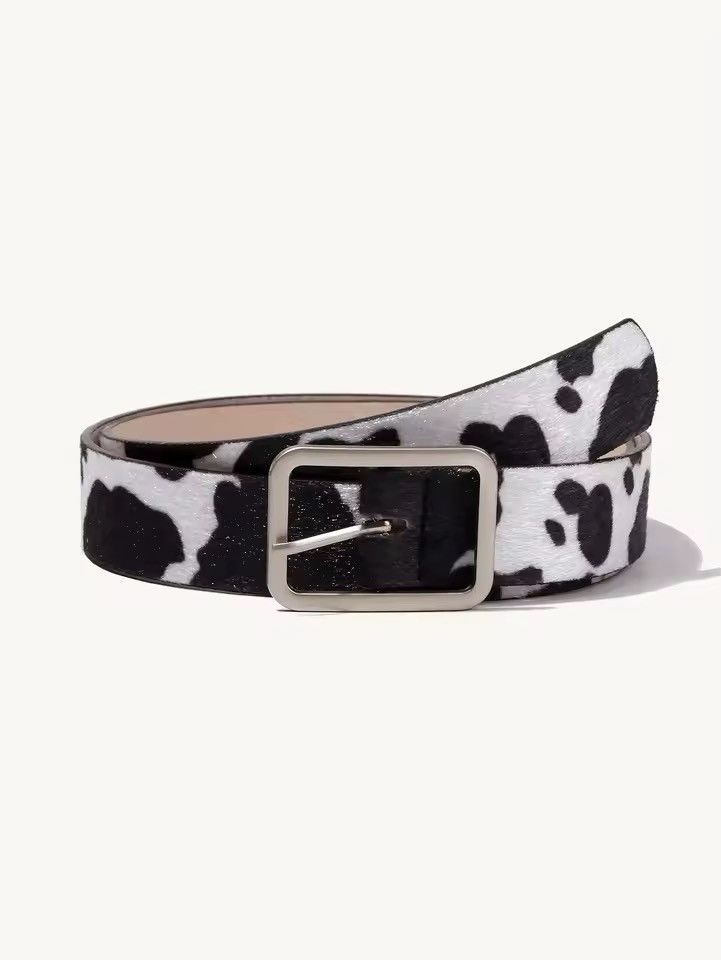 Japanese Brand 2000s style leopard cow cheetah print belt Size 32 - 1 Thumbnail