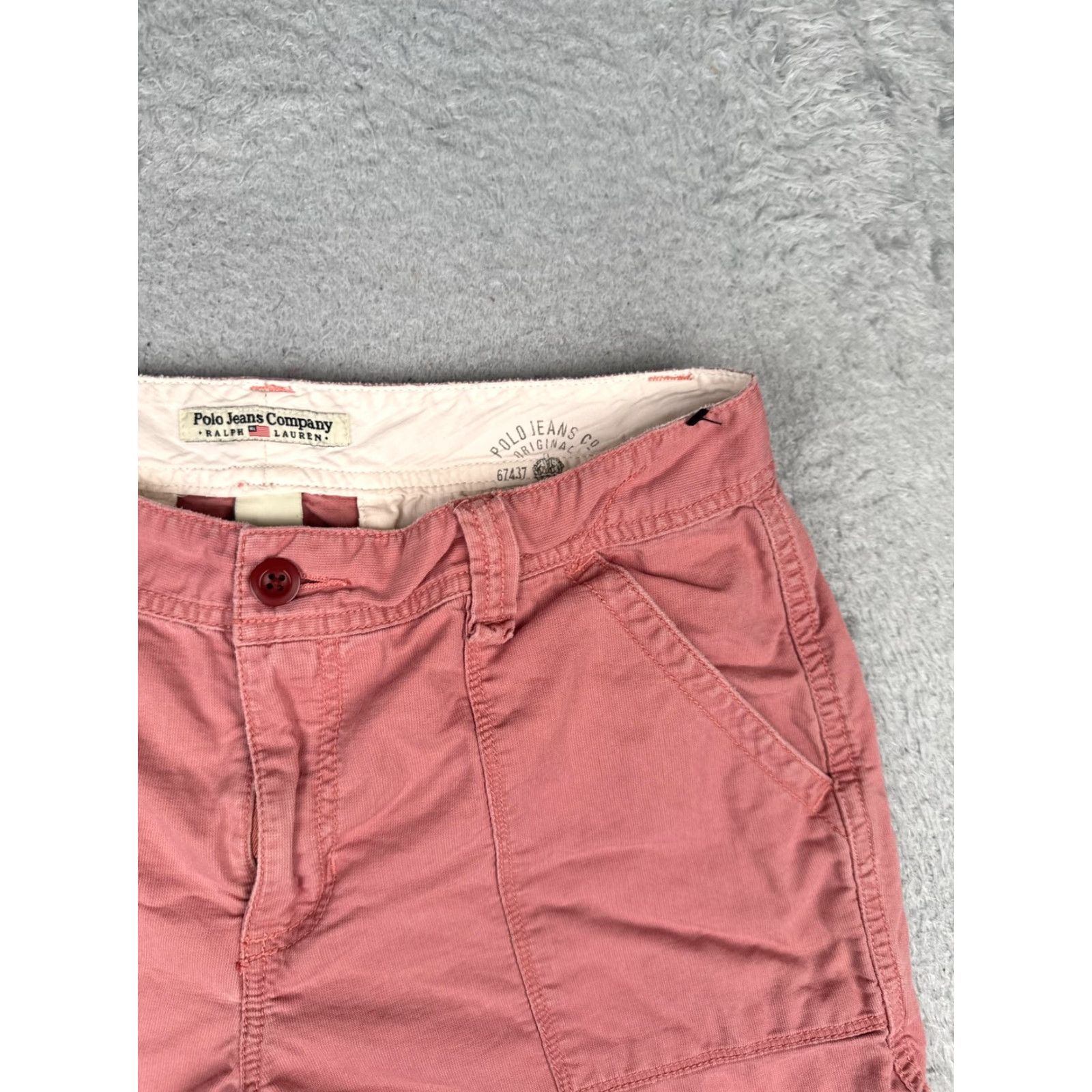 Polo Ralph Lauren Polo Jeans Company Shorts Womens 8 Pink Chino Flat Front Summer 28x5 Tailored Casual Womens Size 30" / US 8 / IT 44 - 5 Thumbnail