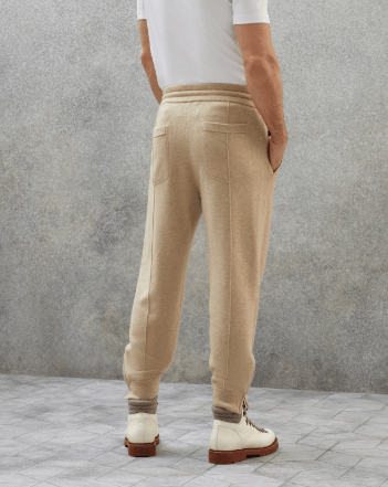 Brunello Cucinelli o1la1rc1a0325 Cashmere Pants in Tan Size US 36 / EU 52 - 2 Thumbnail