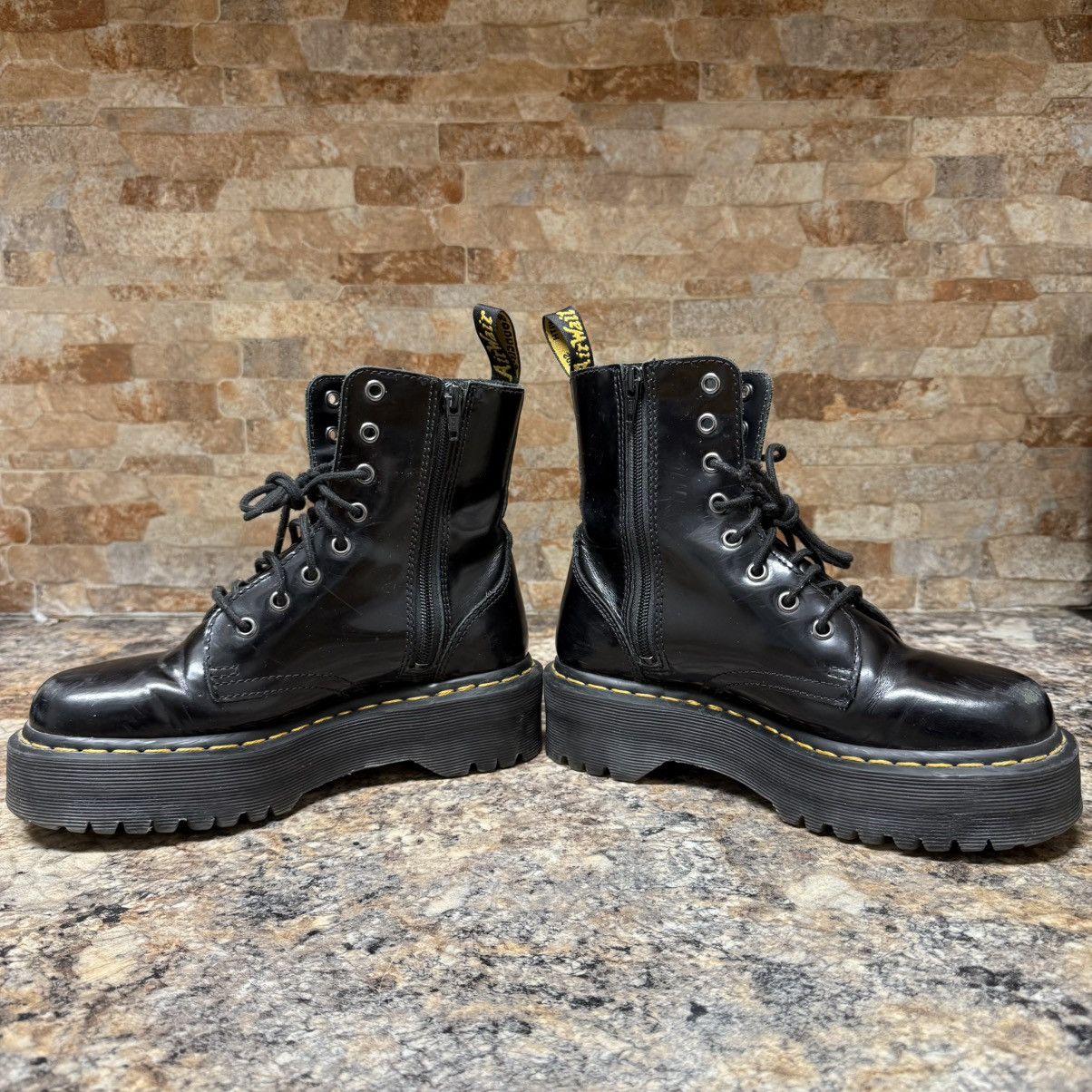 Dr. Martens Dr. Martens Jadon Womens Leather Platform Boots Black Size 7 Size US 7 / IT 37 - 5 Thumbnail
