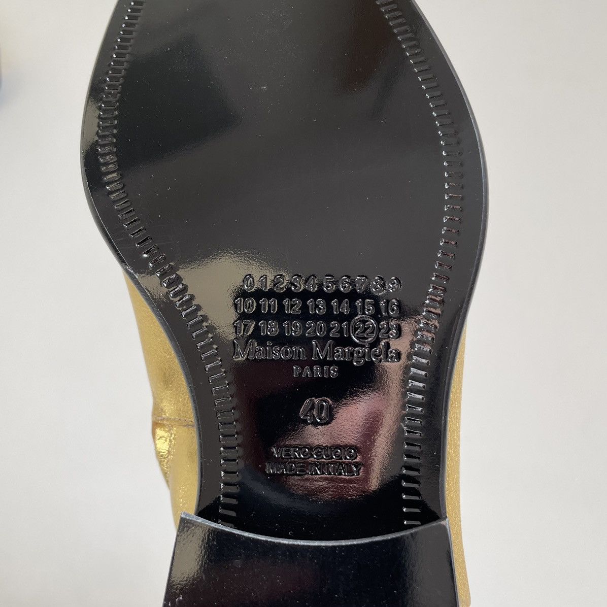 Maison Margiela S/S 17 Cuban Heel 'Gold Leather' Boots Size US 8 / EU 41 - 14 Thumbnail