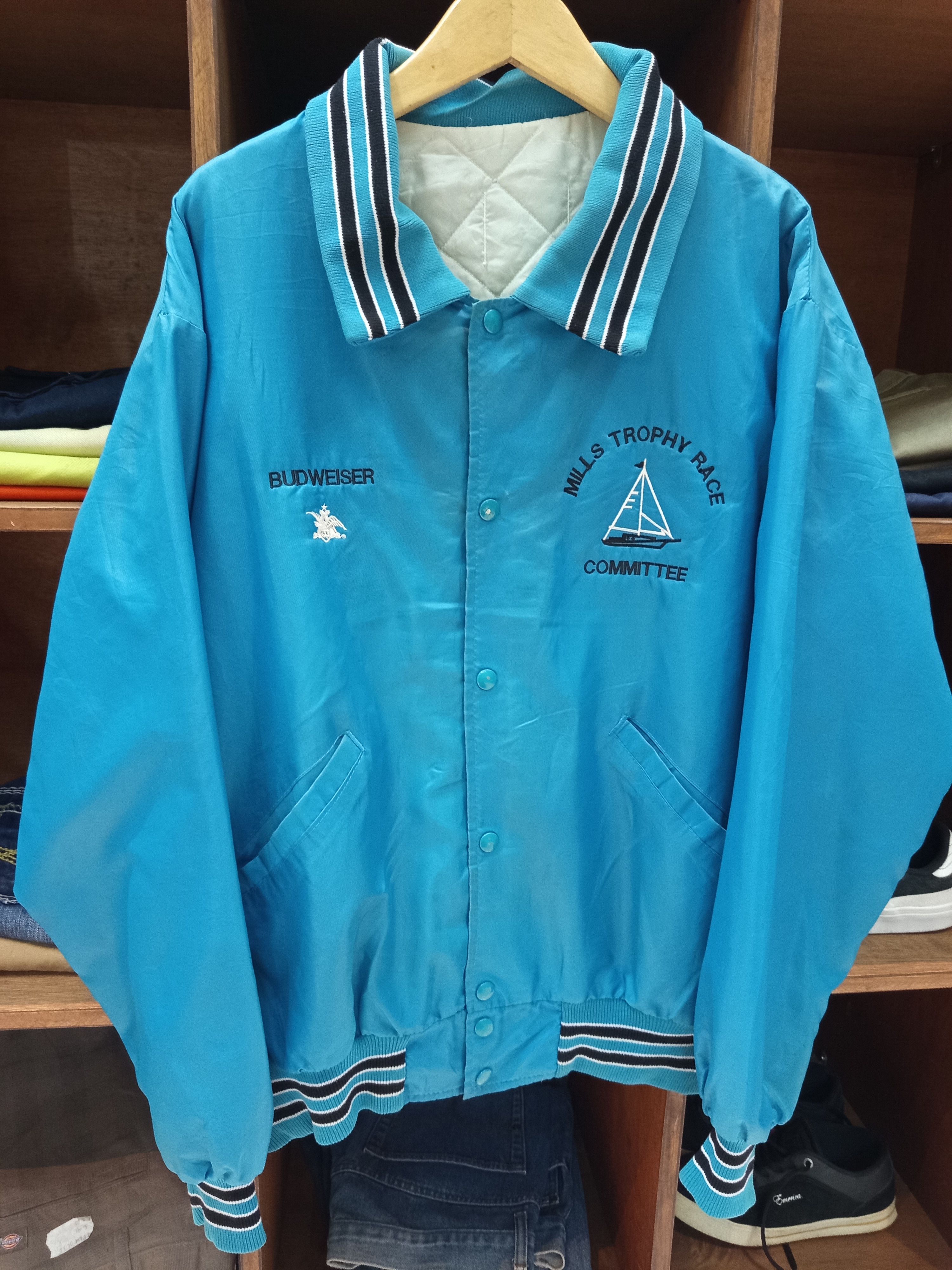 Budweiser 1990s Budweiser Mills Trophy Race Committee Jacket Size US L / EU 52-54 / 3 - 4 Thumbnail