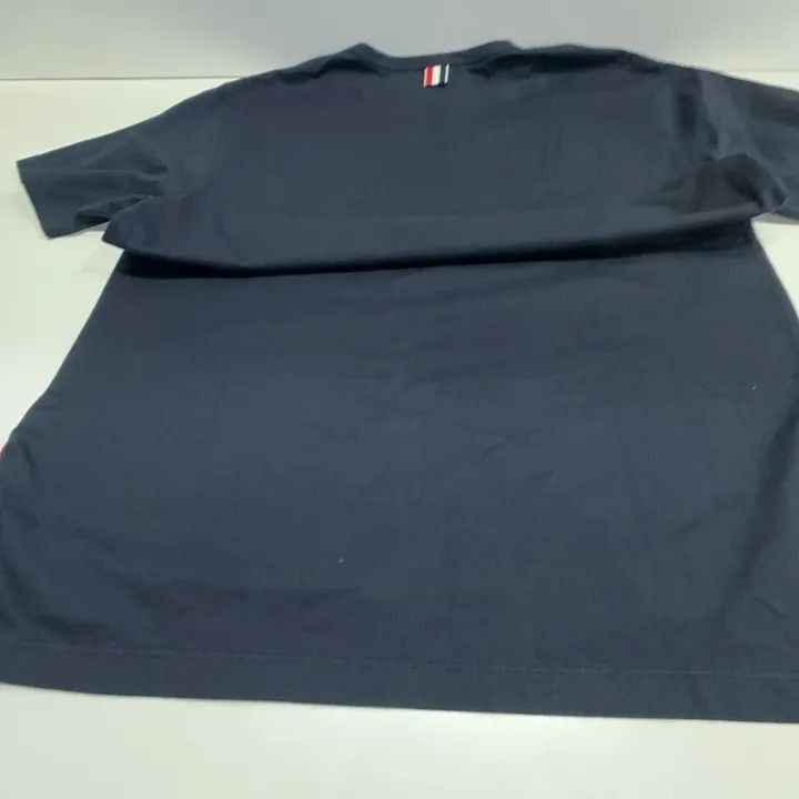 Thom Browne Thom Browne Navy Blue Tricolour Accent T-Shirt -2507 Size US M / EU 48-50 / 2 - 6 Thumbnail