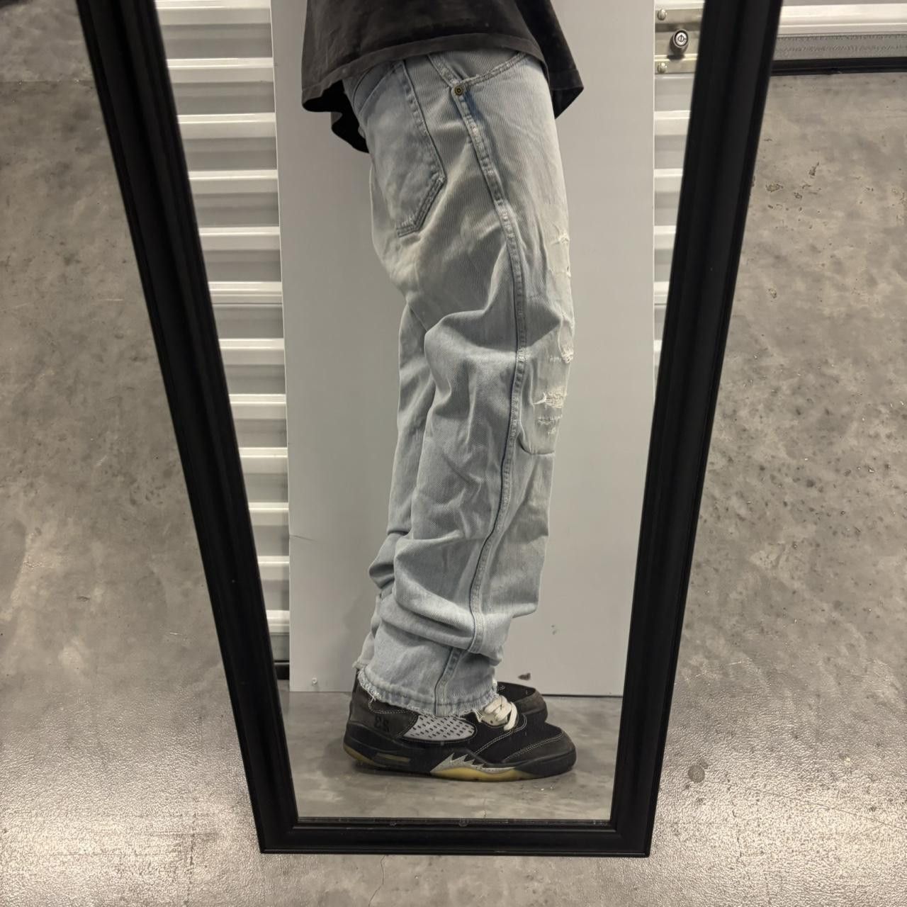Japanese Brand × Vintage Crazy Vintage Y2K/2000s Grunge Faded Light Wash Distressed Denim Jeans! Size US 31 - 2 Thumbnail
