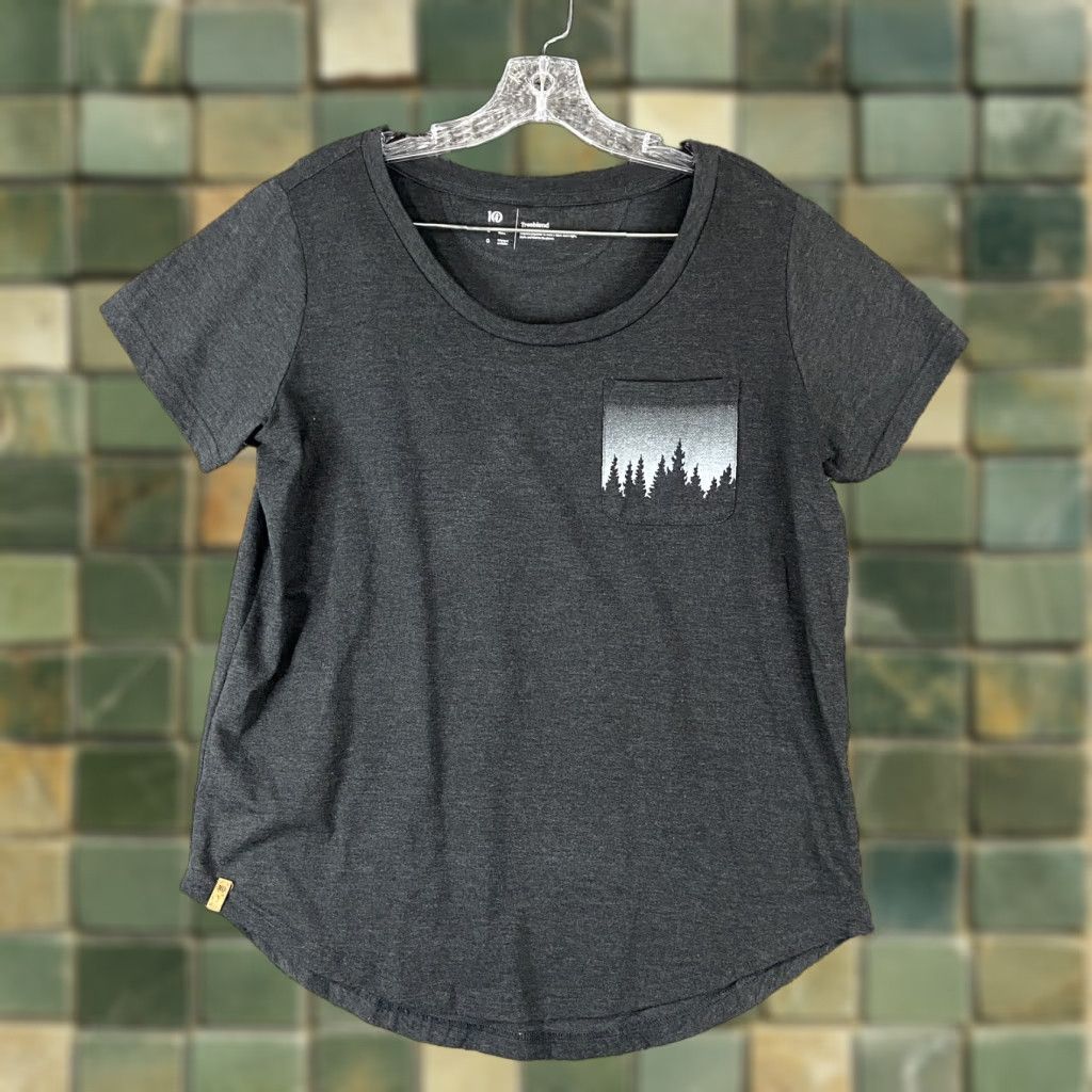 Vintage Treeblend T-Shirt Charcoal Gray Short Sleeve Recycled Polyester Women’s L Women Shirts Gray Black L Size L / US 10 / IT 46 - 1 Thumbnail