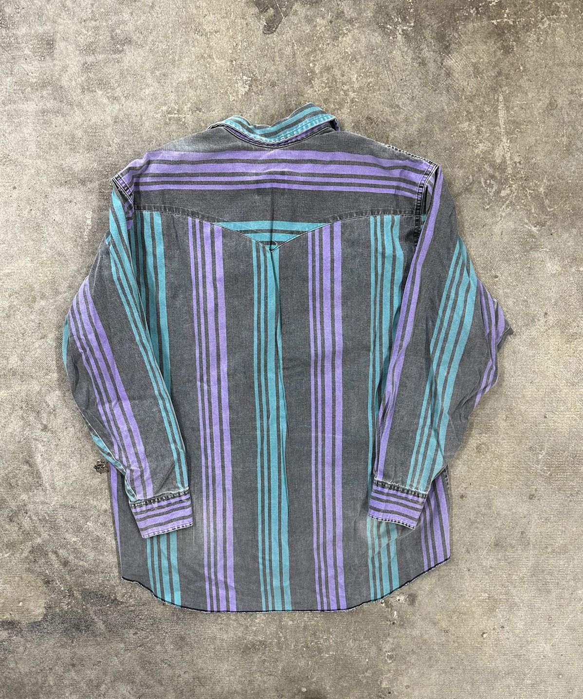 Wrangler Vintage 90s Wrangler Western Brushpopper Button Up Shirt Size US XL / EU 56 / 4 - 2 Thumbnail