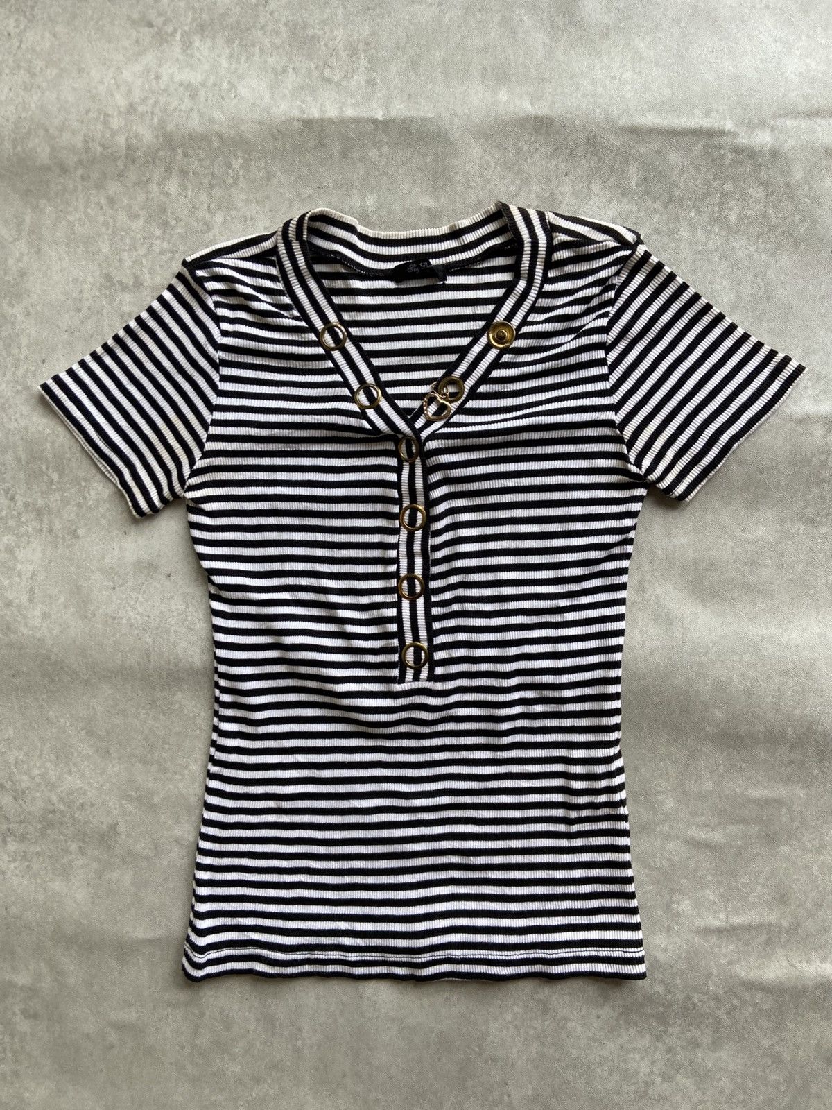 Beauty Beast × If Six Was Nine × Japanese Brand Sly Bombex Striped Love Tshirt Size M / US 6-8 / IT 42-44 - 1 Thumbnail