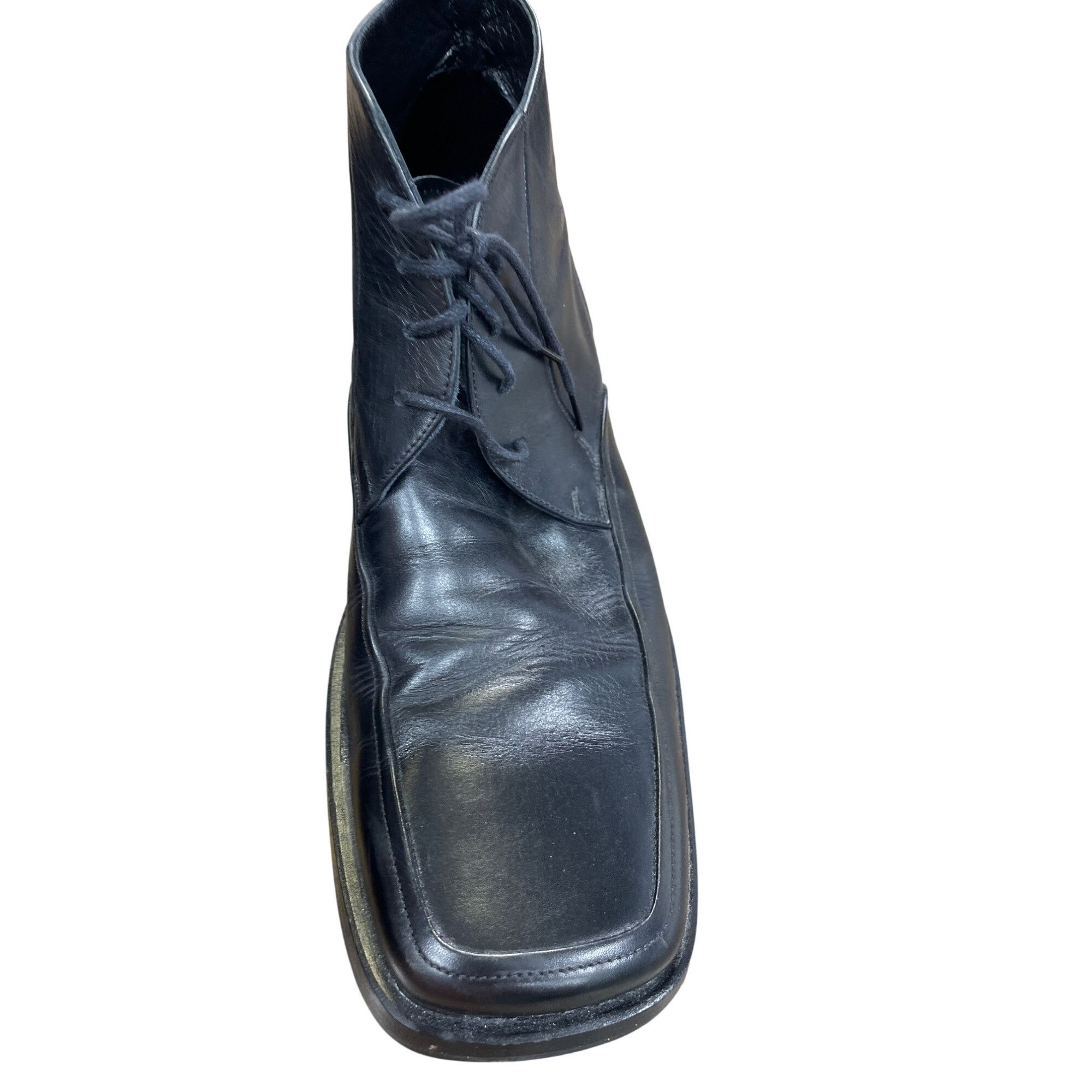 Pierre Cardin Pierre Cardin Mens Black Leather Ankle Chukka Boots Size 12 Size US 12 / EU 45 - 7 Thumbnail