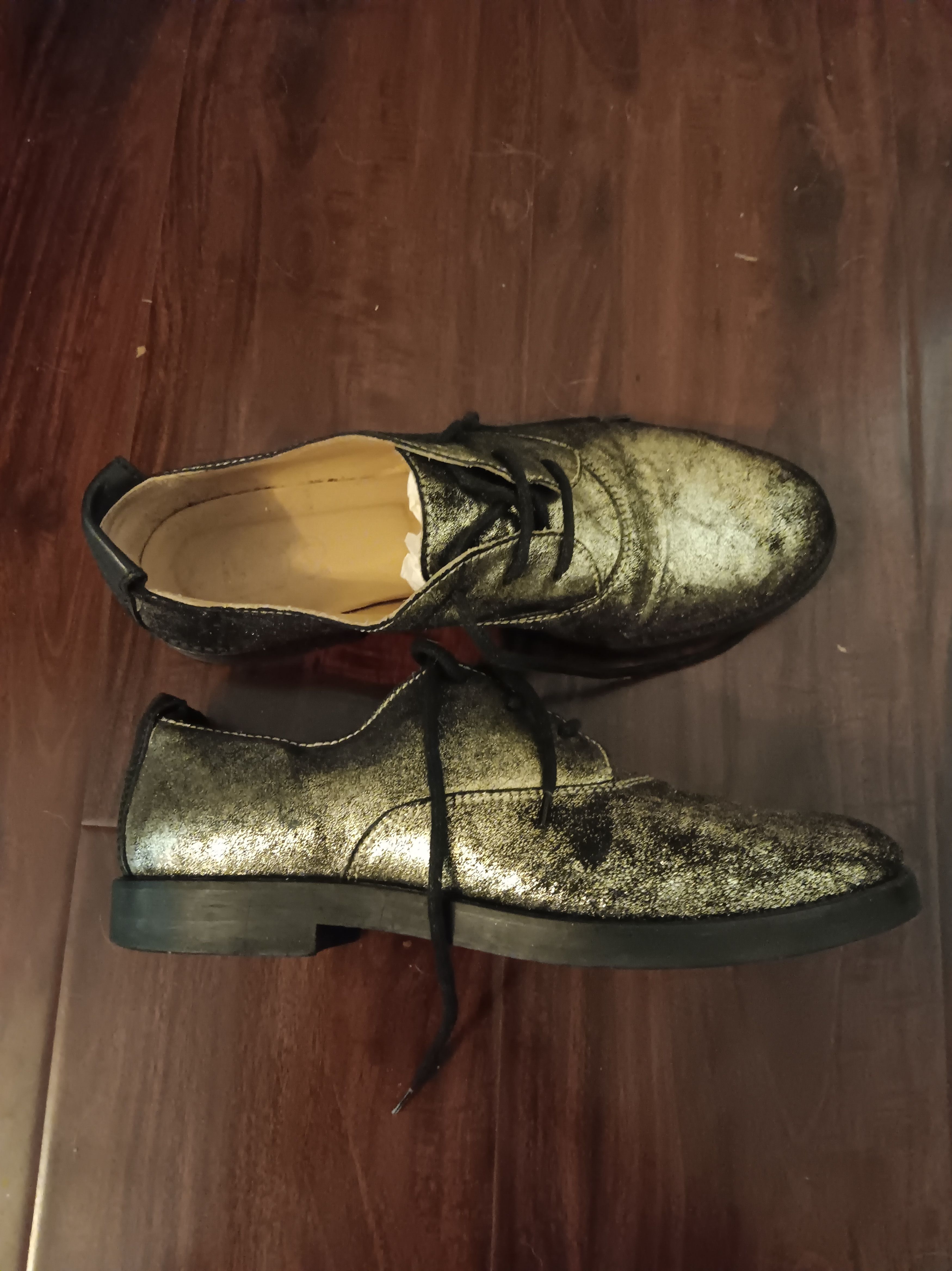 MM6 Maison Martin Margiela MM6 silver gold metallic oxford derby Size US 9.5 / IT 39.5 - 5 Thumbnail