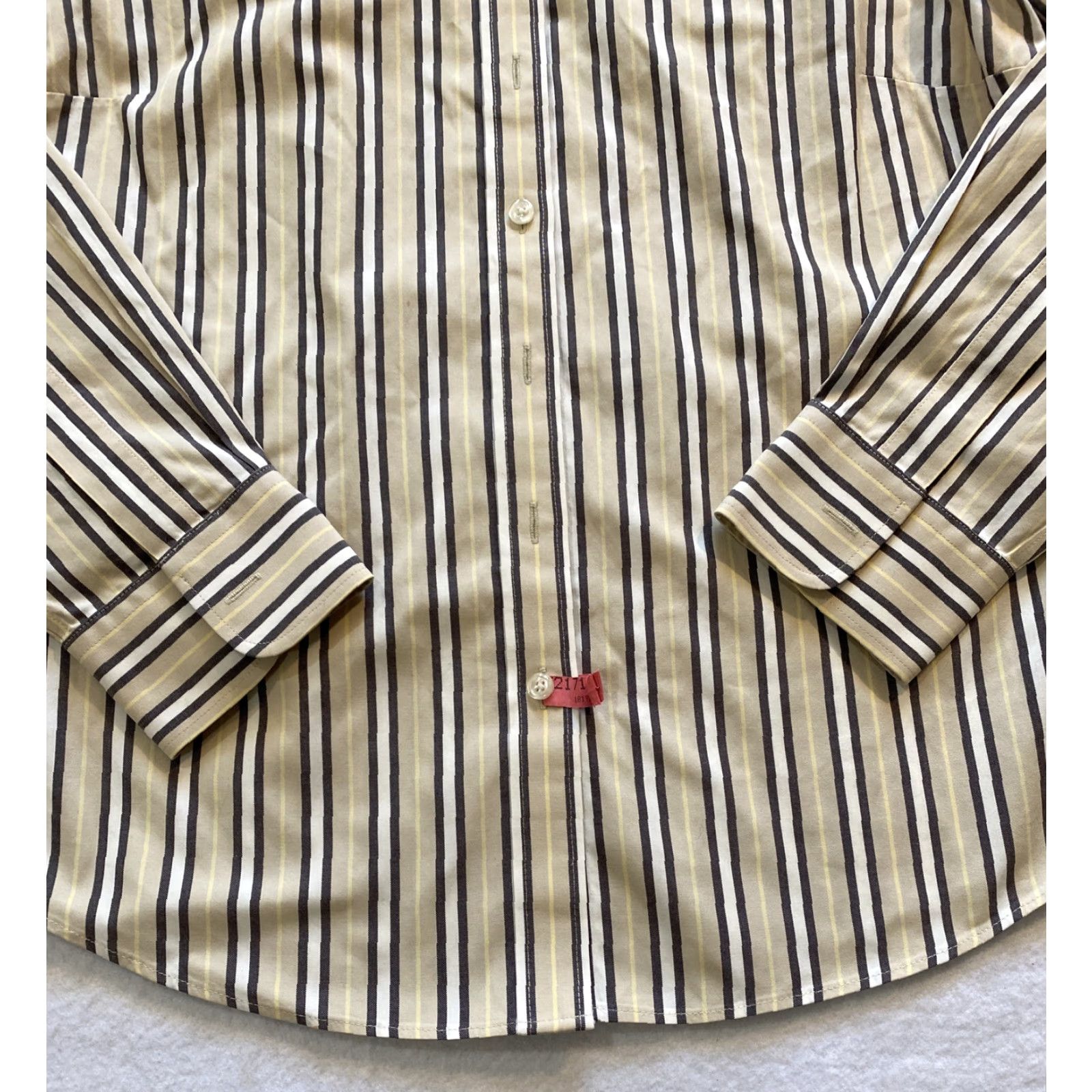 Lands' End Lands’ End Button-Up Shirt Women’s 10 Cotton Mauve Striped / 15-33 Regular Size Mauve Stripped Women Men’s? Wait. Size L / US 10 / IT 46 - 4 Thumbnail