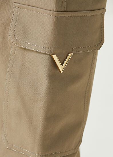 Valentino o1s22i1n0924 Cotton Cargo Pant in Beige Size 28" / US 6 / IT 42 - 4 Thumbnail