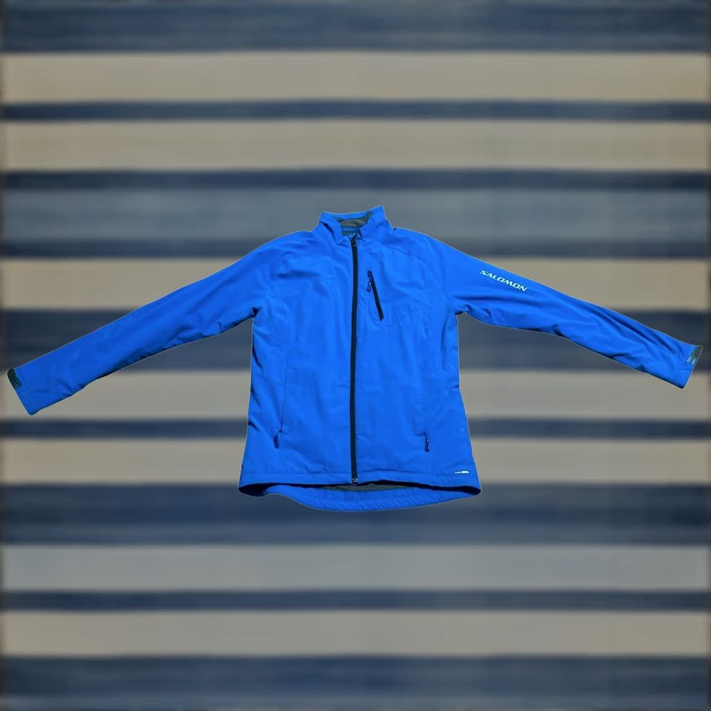 Salomon Salomon Men's Soft Shell Fleece Jacket Full Zip Blue Size M sweater Size US M / EU 48-50 / 2 - 1 Thumbnail