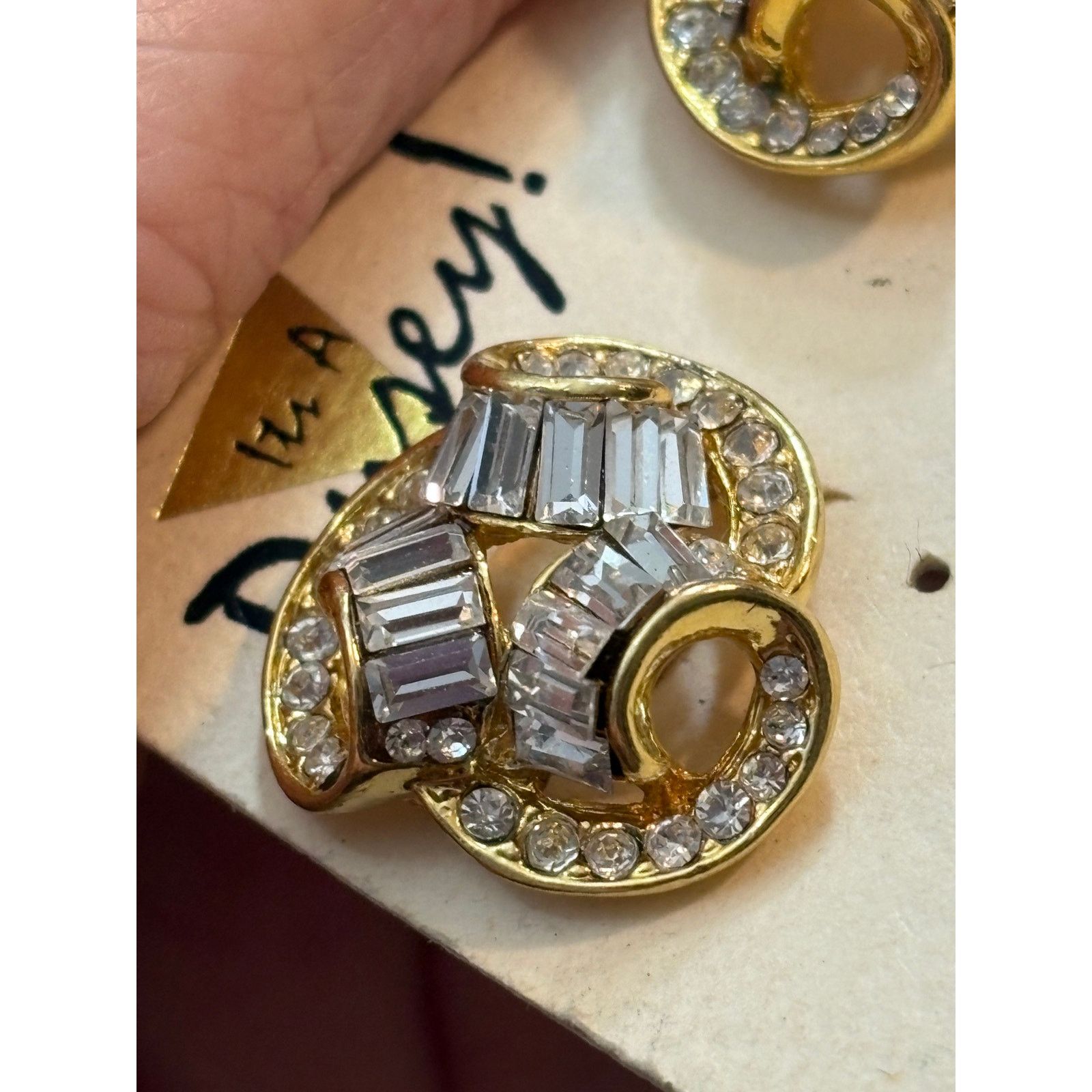Other Vintage Dusey Rhinestone Earrings Gold Tone 16 g Size ONE SIZE - 11 Thumbnail