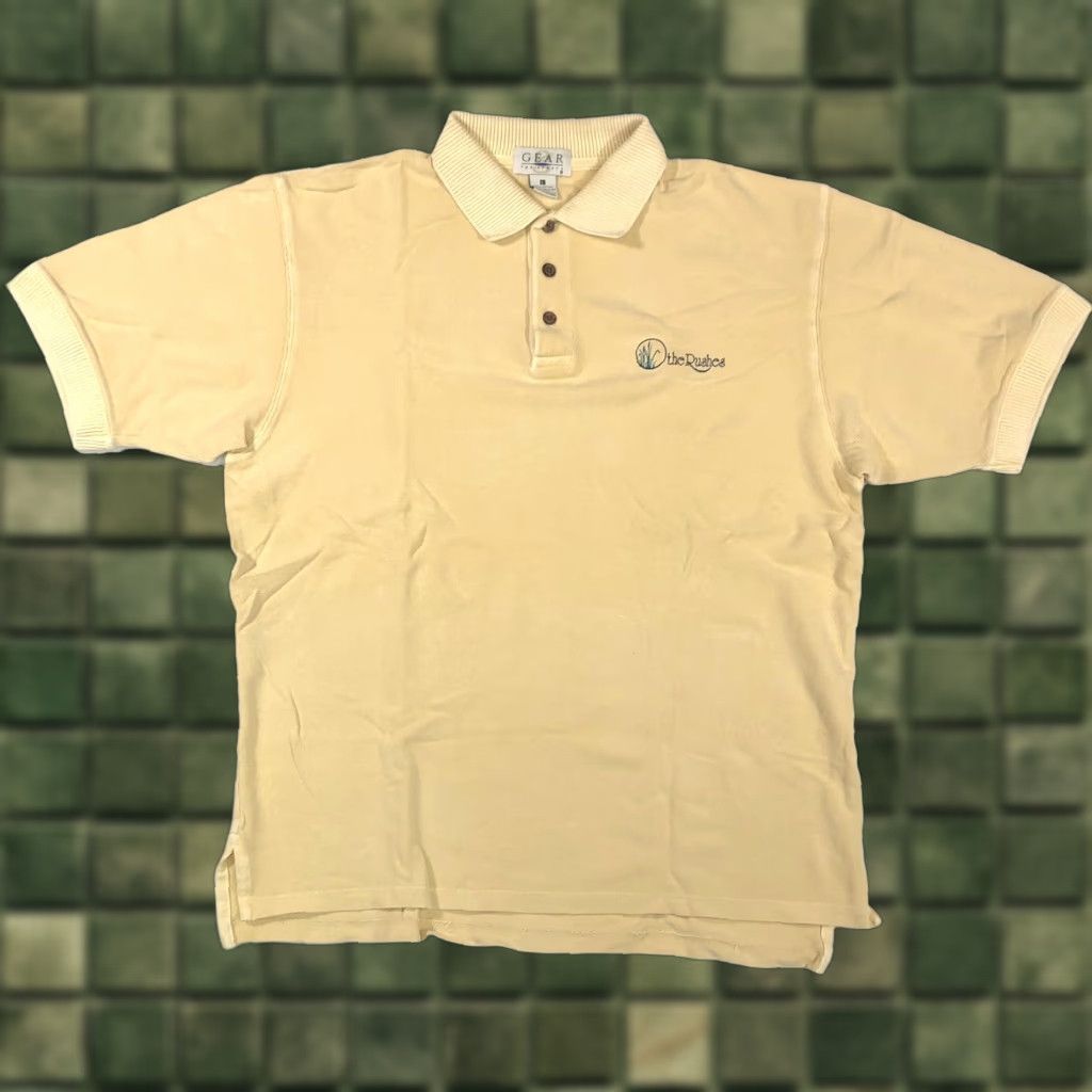 Vintage VINTAGE 90s The Rushes Baileys Harbor WI Polo Shirt Top L Large Gear Sports Men Beige Shirt 90s Sports Polo Size US L / EU 52-54 / 3 - 1 Thumbnail