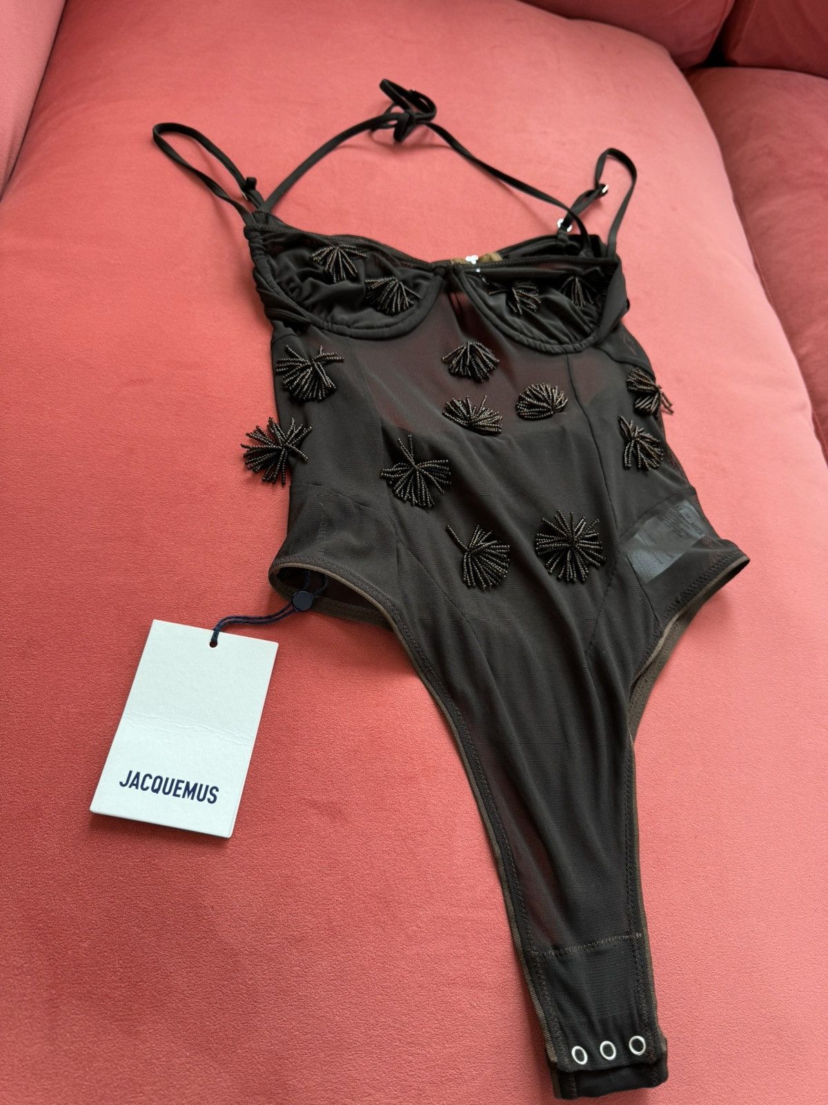 Jacquemus New Jacquemus brown embellished bodysuit, size XS Size XS / US 0-2 / IT 36-38 - 5 Thumbnail