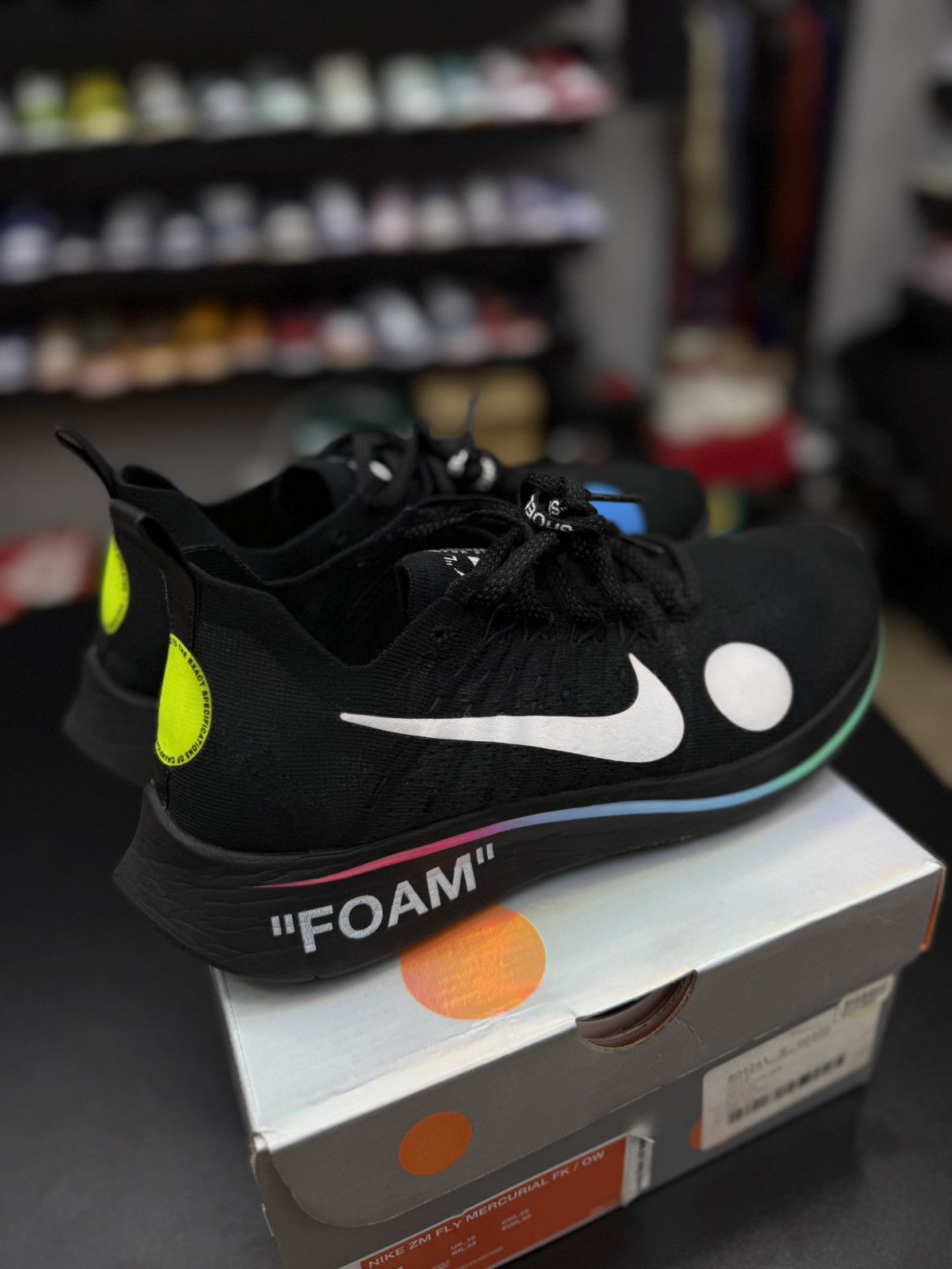 Nike Nike Off White Zoom Fly Mercurial Size 11 (AO2115-001) Size US 11 / EU 44 - 4 Thumbnail