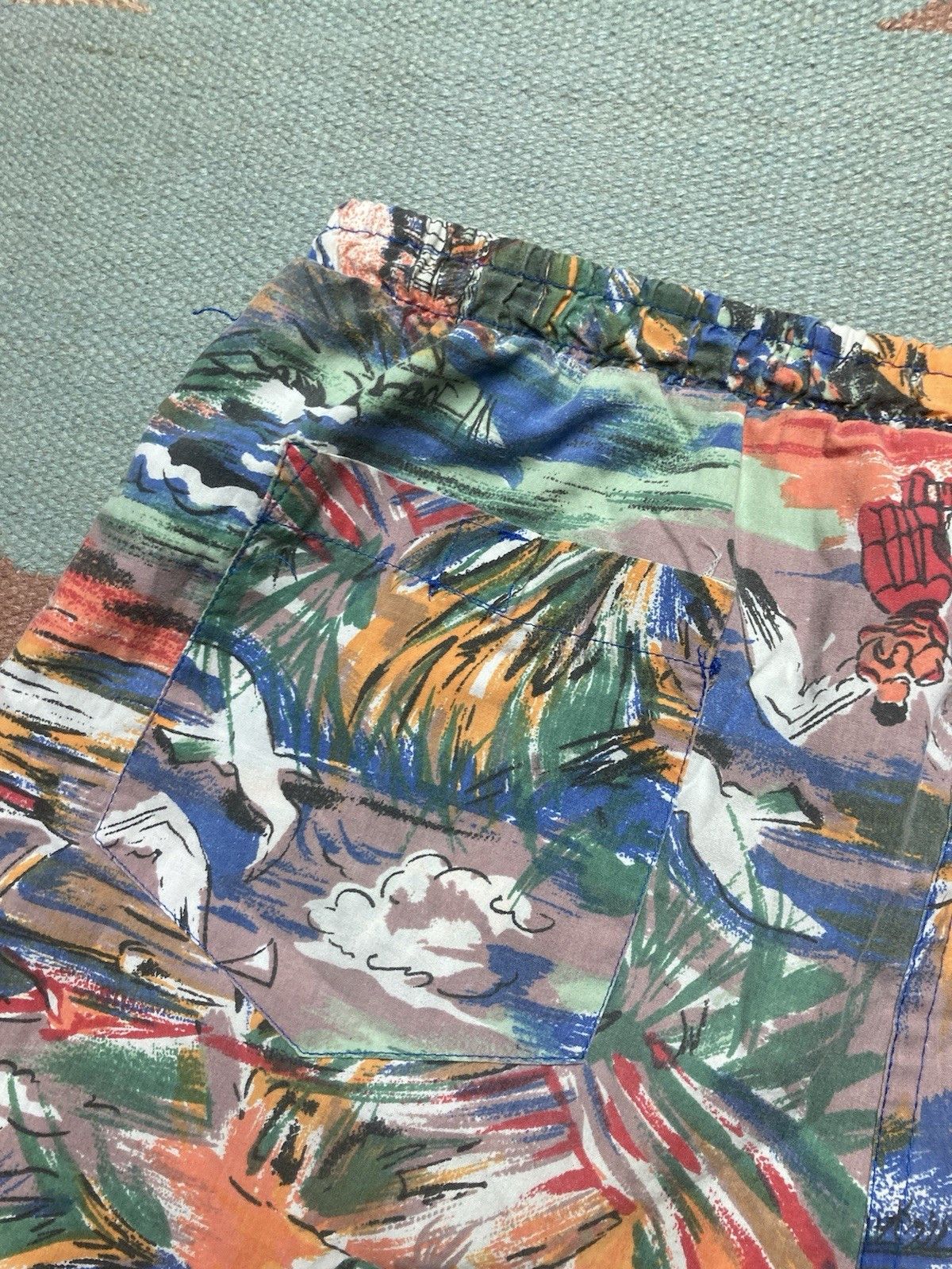 Vintage 80s shorts swim trunks novelty print Hawaiian beach ocean 31 Size US 31 - 8 Thumbnail