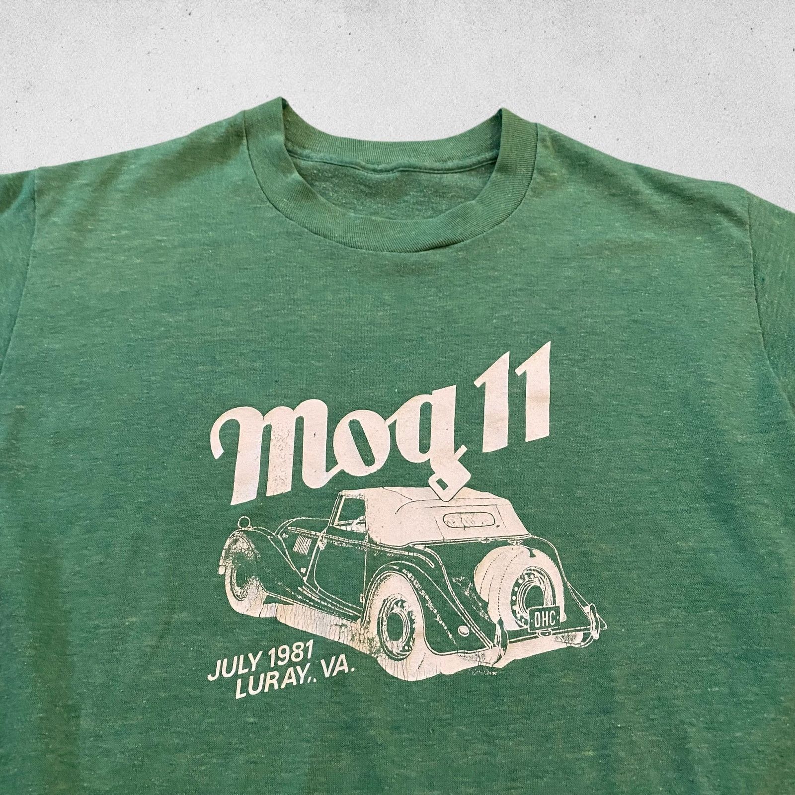 Vintage Vintage Classic Car Moq 11 Heather Green Paper Thin T Shirt Size US S / EU 44-46 / 1 - 2 Thumbnail