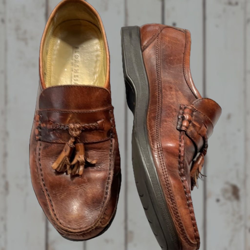 Florsheim VINTAGE Florsheim Barletta Tassel Loafers Men’s 10D Leather Kiltie Brazil Brown Leather Slip On Dress Size US 10 / EU 43 - 1 Thumbnail