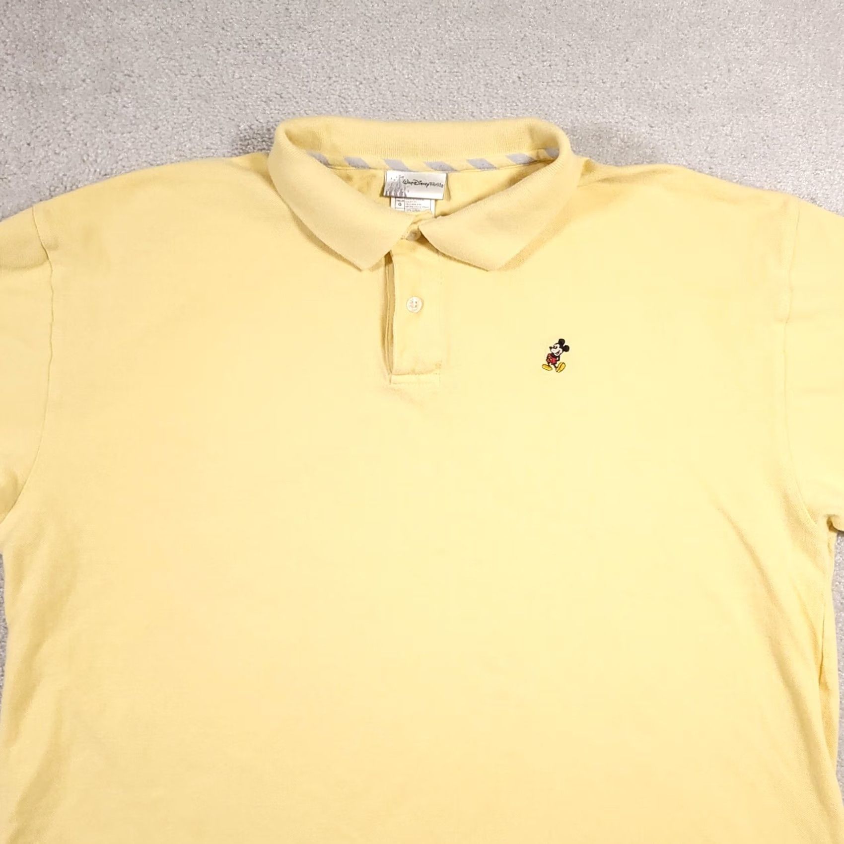 Disney Walt Disney World Polo Shirt Mens L Yellow Embroidered Mickey Mouse Golf Size US L / EU 52-54 / 3 - 3 Thumbnail
