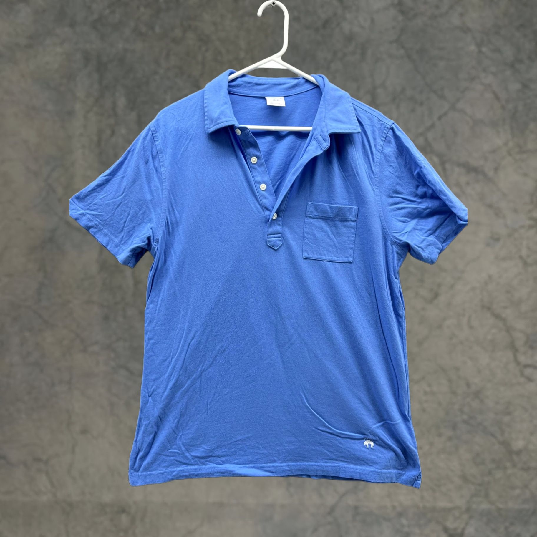Brooks Brothers Brooks Brothers 1818 Polo Shirt Mens Large Blue Solid Pocket Cotton Casual Logo Shirt Size US L / EU 52-54 / 3 - 1 Thumbnail