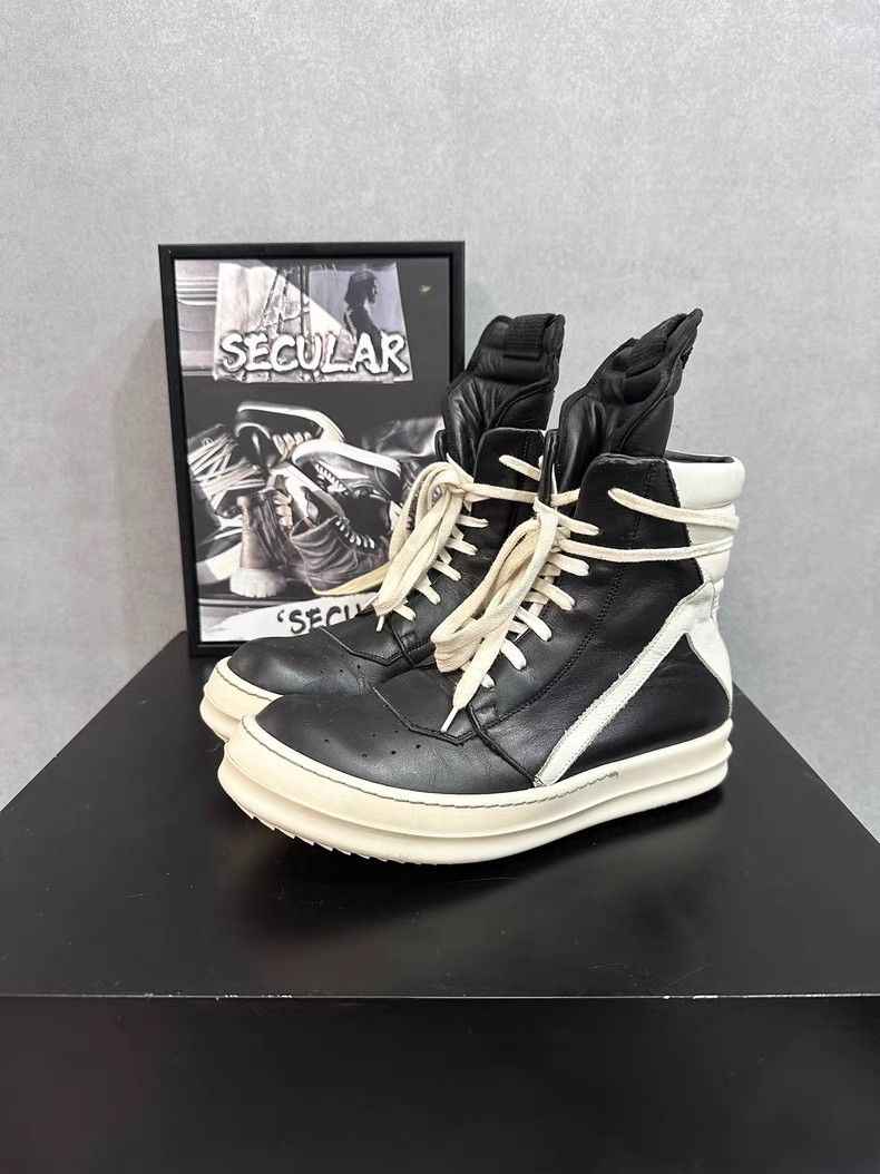 Rick Owens Rick Owens Geobasket Black and White Sneakers-yf Size US 6 / IT 36 - 3 Thumbnail